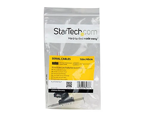 StarTech.com 1 Port 16-Inch DB9 Serial Port Bracket to 10 Pin Header - Low Profile (PLATE9M16LP) - Image 5