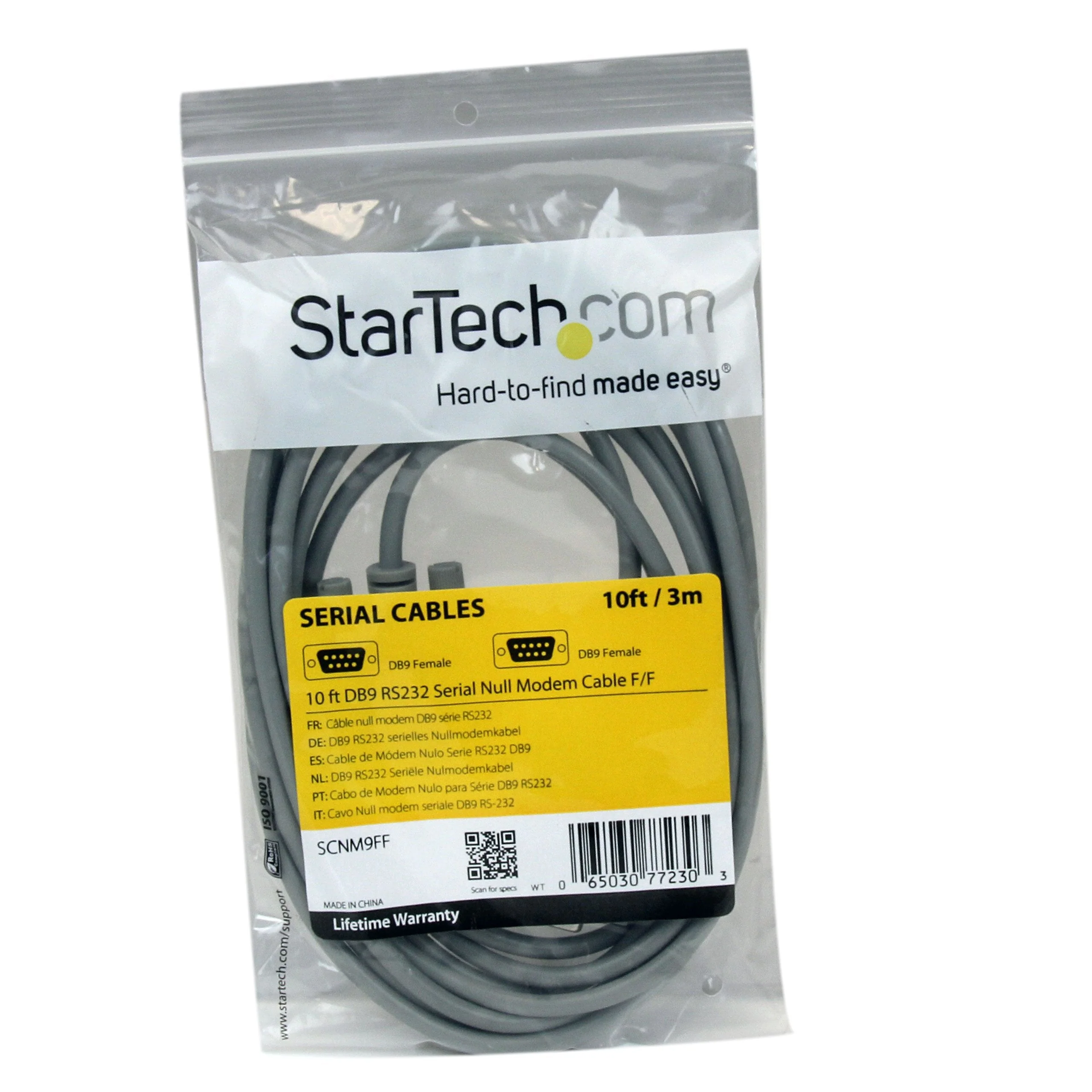 StarTech.com 10' RS232 Serial Null Modem Cable - Null modem cable - DB-9 (F) to DB-9 (F) - 10 ft (SCNM9FF) Female to Female - Image 5