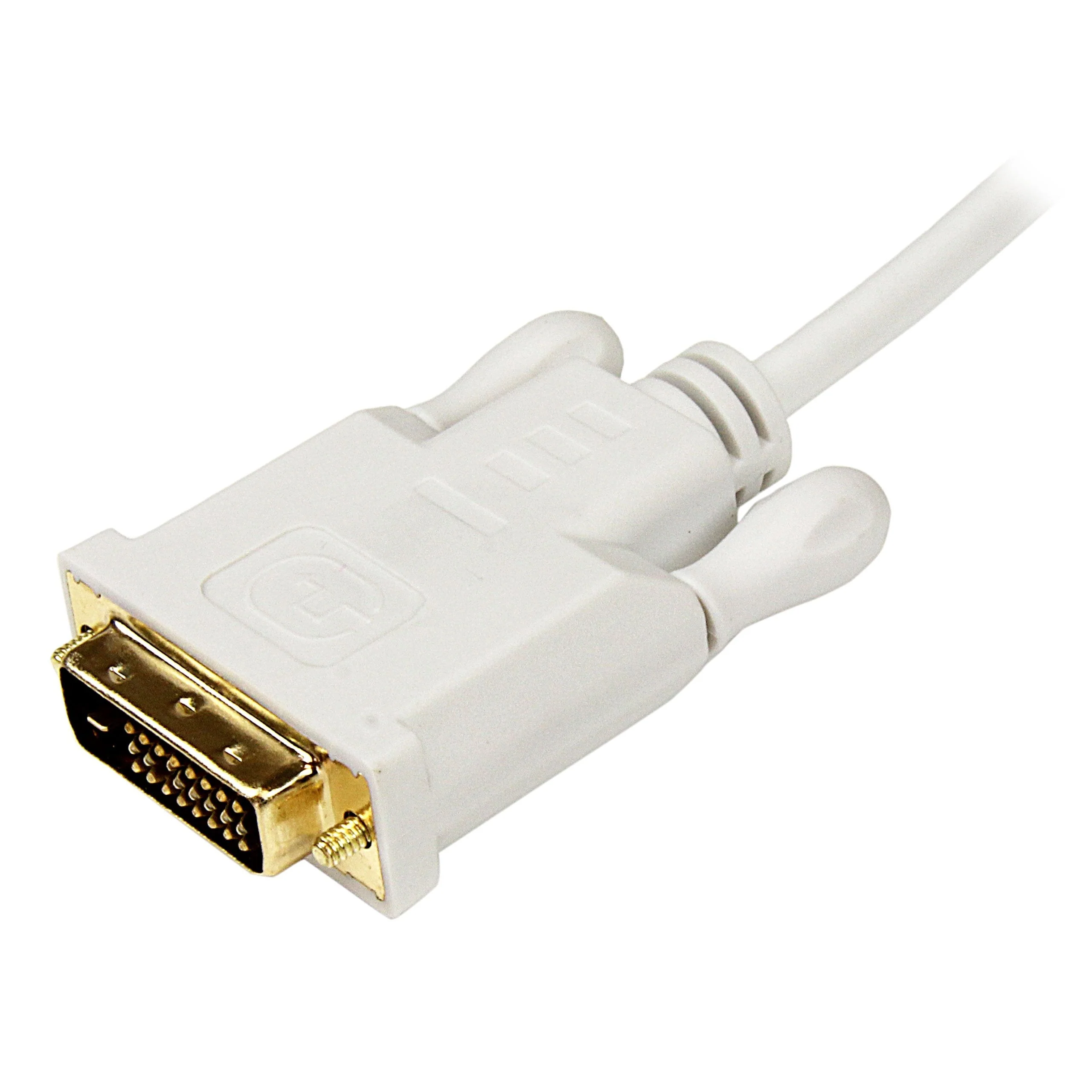 StarTech.com 10ft Mini DisplayPort to DVI Adapter Cable - Mini DP to DVI Video Converter - MDP to DVI Cable for Mac/PC 1920x1200 - White (MDP2DVIMM10W) 10 ft / 3m - Image 2