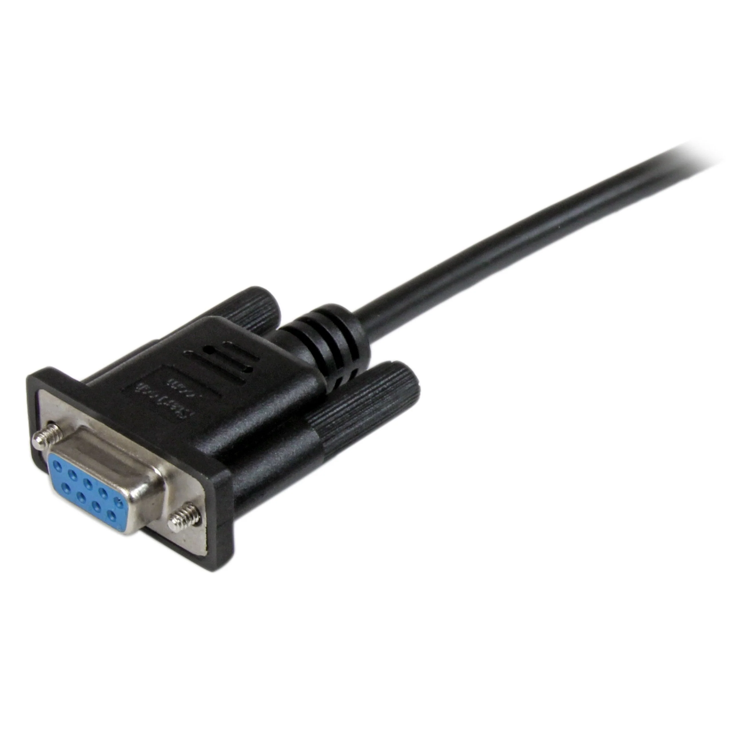 StarTech.com 2m Black DB9 RS232 Serial Null Modem Cable F/F - DB9 Female to Female - 9 pin RS232 Null Modem Cable - 2 meter, Black (SCNM9FF2MBK) 6 ft / 2m - Image 2