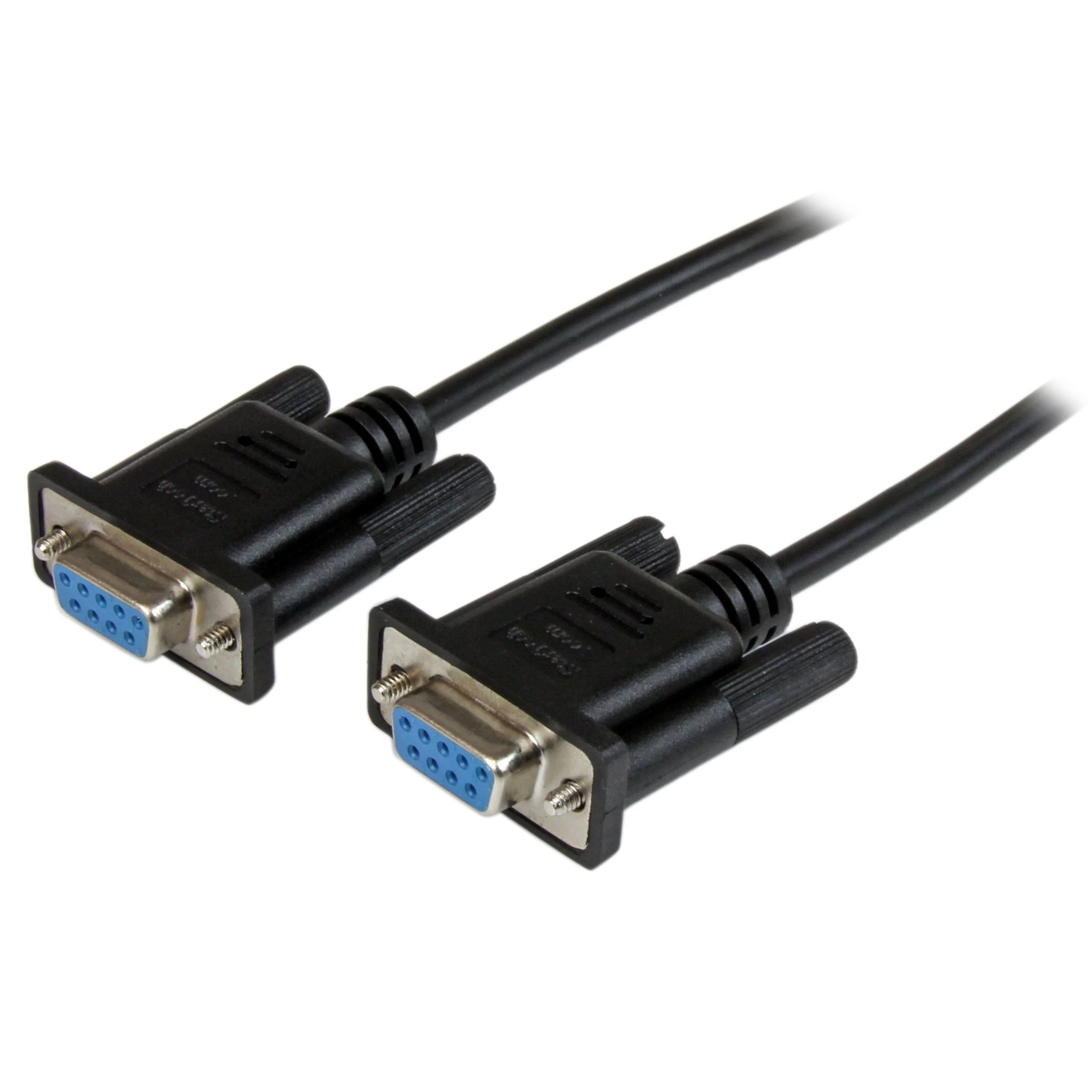 StarTech.com 2m Black DB9 RS232 Serial Null Modem Cable F/F - DB9 Female to Female - 9 pin RS232 Null Modem Cable - 2 meter, Black (SCNM9FF2MBK) 6 ft / 2m - Image 4