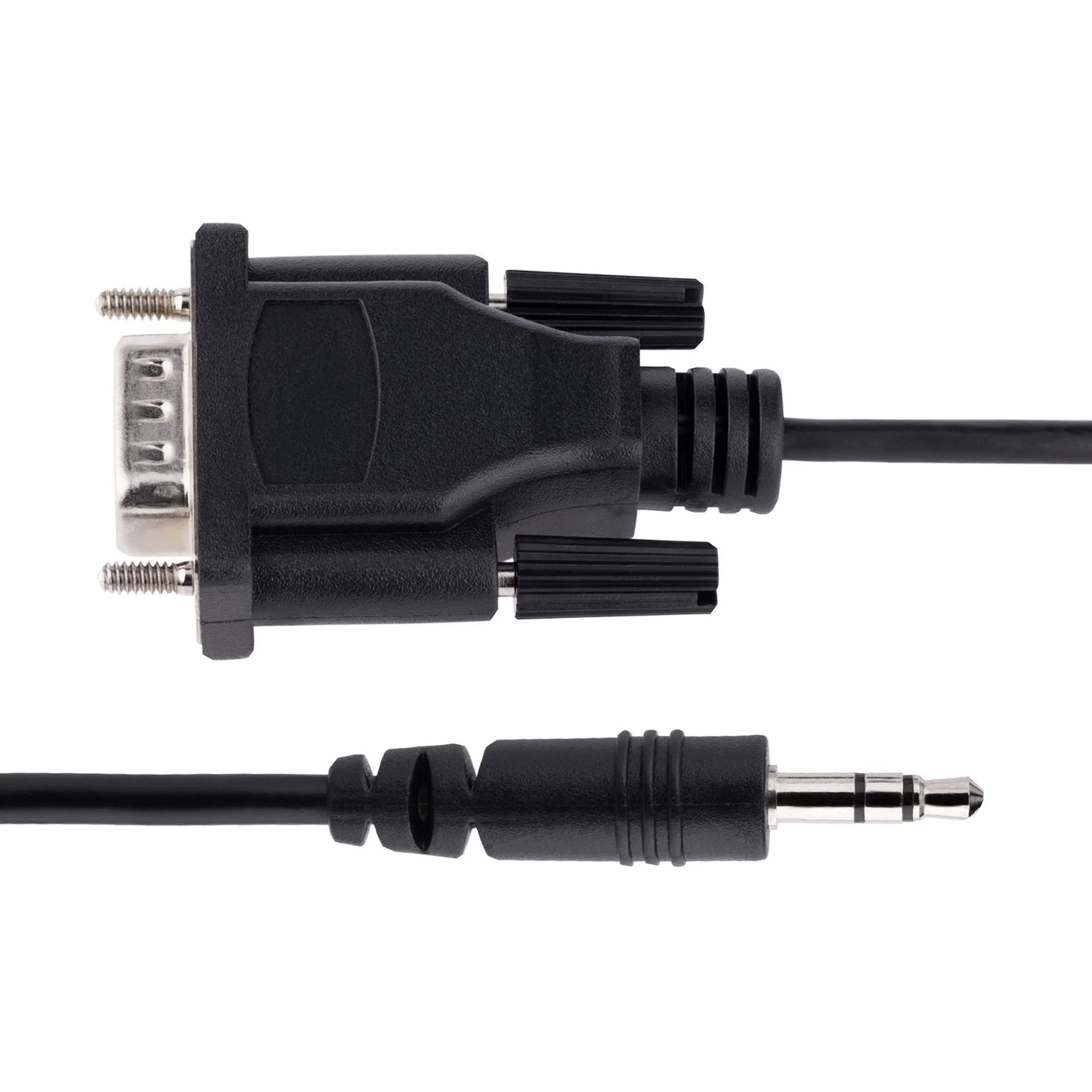StarTech.com 3ft (1m) DB9 to 3.5mm Serial Cable for Serial Device Configuration, RS232 DB9 Male to 3.5mm Cable for Calibrating Projectors, Digital Signage, TVs via Audio Jack (9M351M-RS232-CABLE) - Image 3