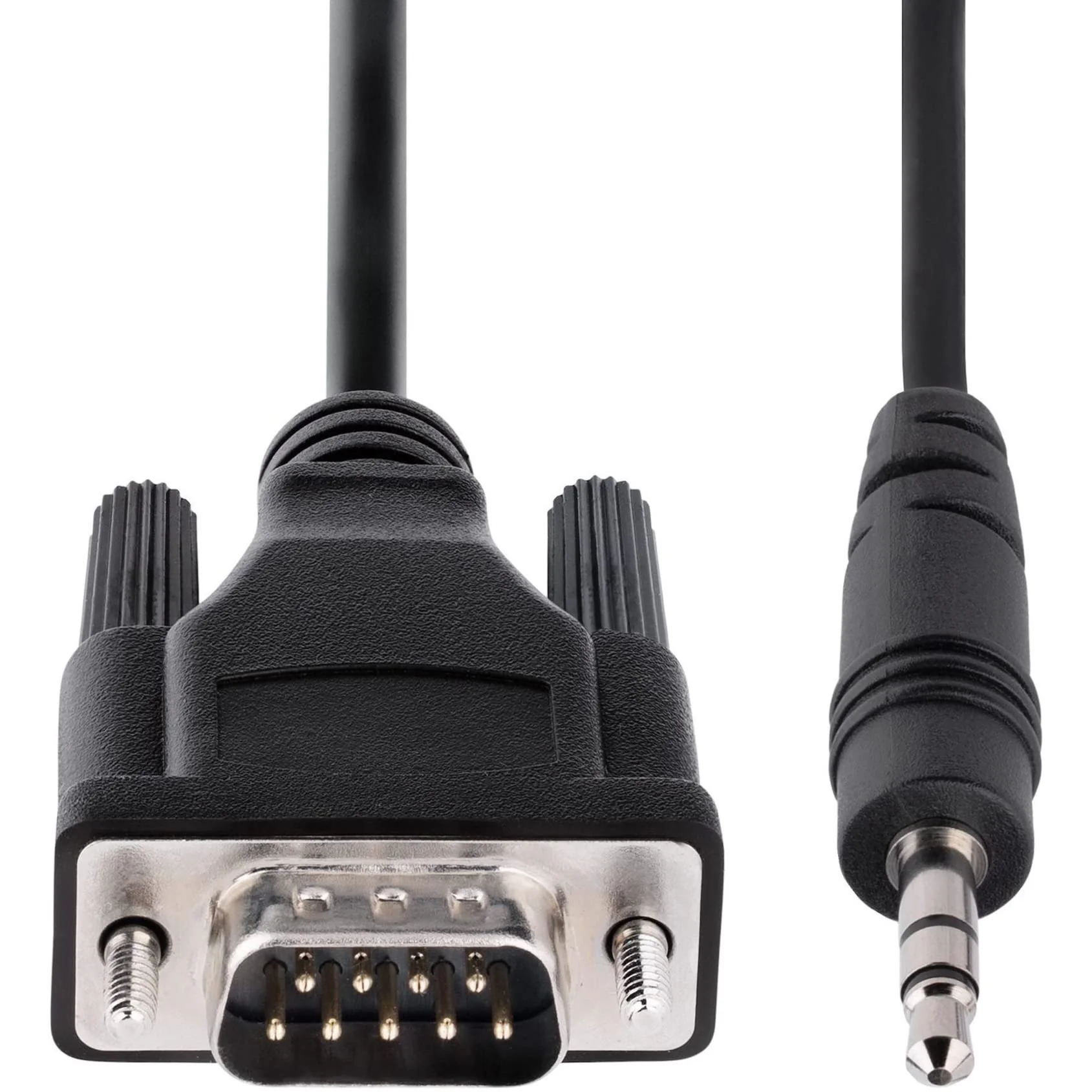StarTech.com 3ft (1m) DB9 to 3.5mm Serial Cable for Serial Device Configuration, RS232 DB9 Male to 3.5mm Cable for Calibrating Projectors, Digital Signage, TVs via Audio Jack (9M351M-RS232-CABLE) - Image 4