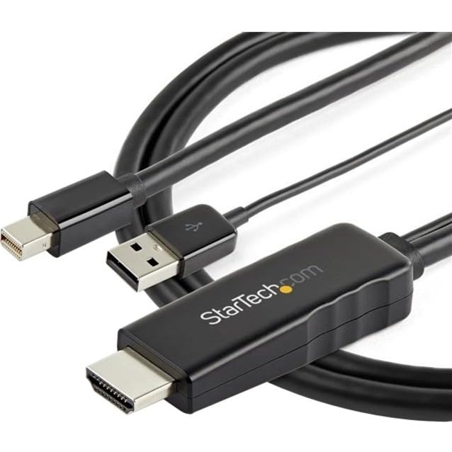 StarTech.com 6ft (2m) HDMI to Mini DisplayPort Cable 4K 30Hz - Active HDMI to mDP Adapter Converter Cable with Audio - USB Powered - Mac & Windows - Male to Male Video Adapter Cable (HD2MDPMM2M) 6 ft / 2 m - Image 6