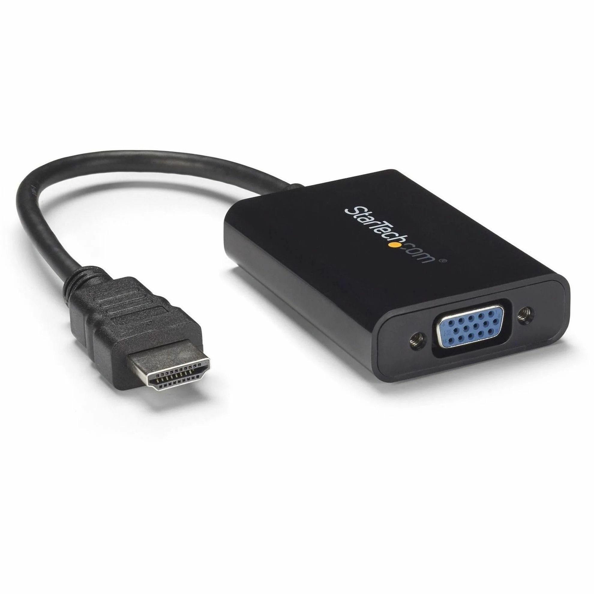 StarTech.com HDMI to VGA Adapter – 1920x1080 – HDMI Converter with Audio Output – VGA to HDMI Monitor Adapter (HD2VGAA2),Black HDMI to VGA - Compact with audio Cable - Image 7