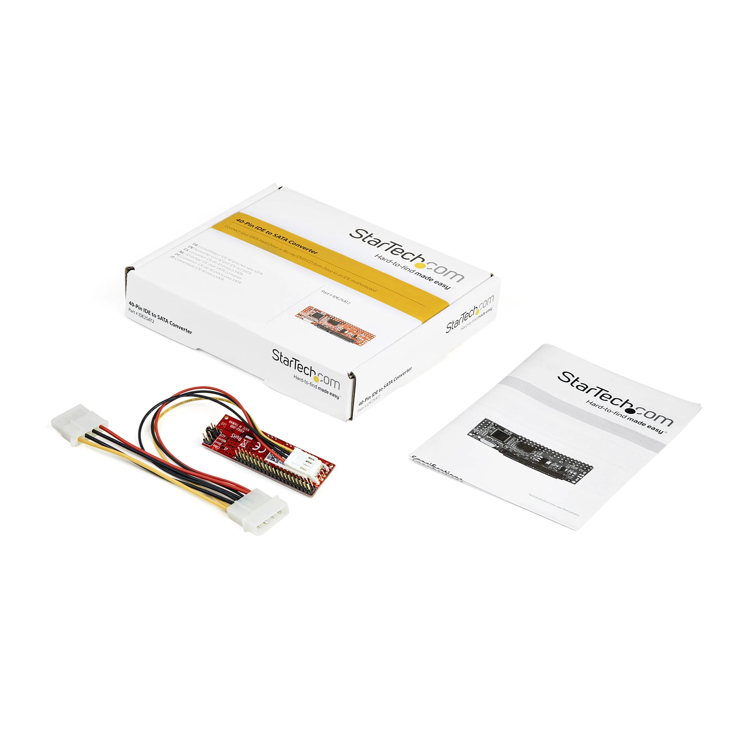 StarTech.com IDE to SATA Hard Drive or Optical Drive Adapter Converter, 40-Pin PATA to 2.5" SATA HDD / SSD / ODD Converter, TAA - Image 4