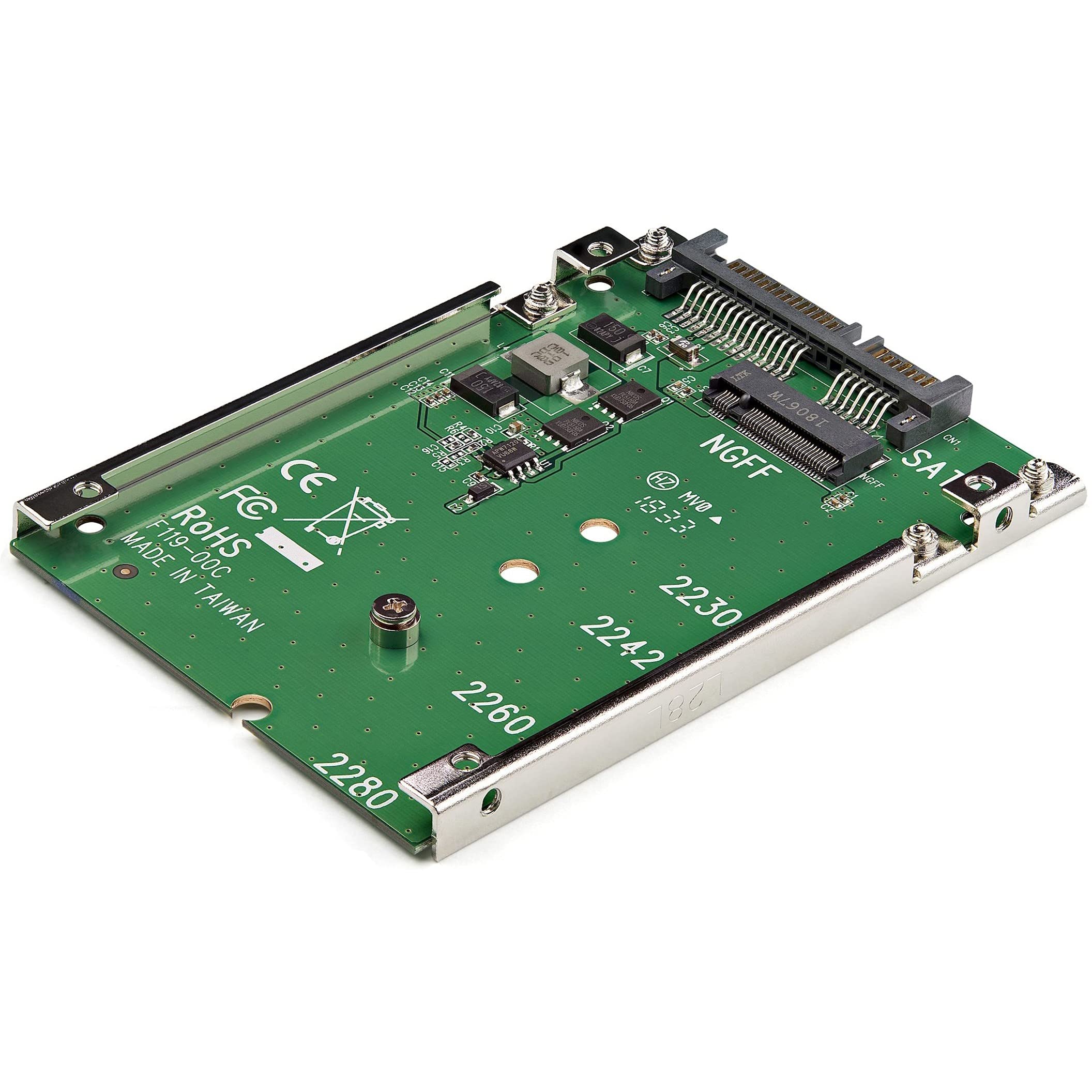 StarTech.com M.2 SATA SSD to 2.5" SATA Adapter, Not Compatible with NVMe, Open-Frame Bracket, 7mm High, M2 Hard Drive Adapter, TAA 1 Count (Pack of 1) - Image 6