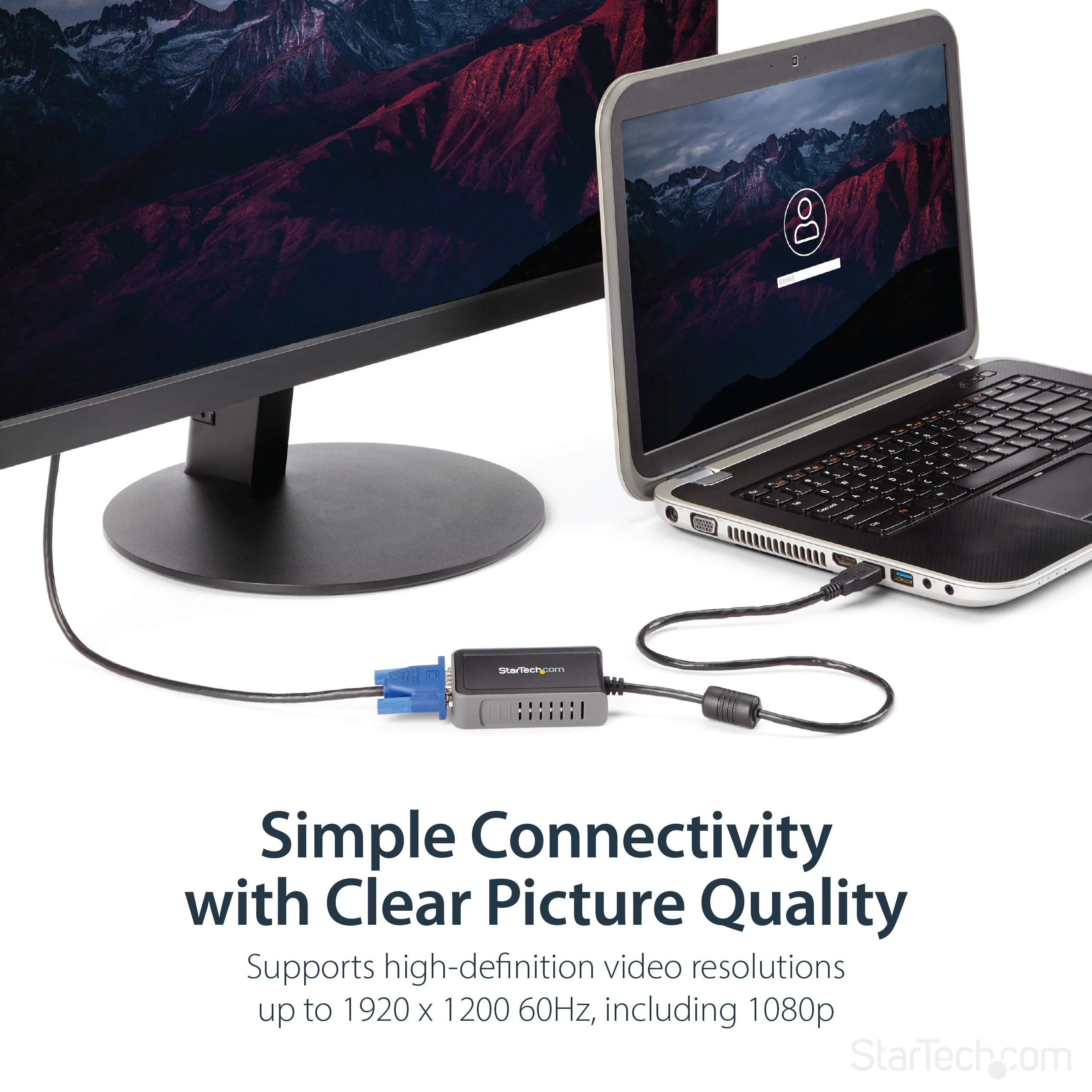 StarTech.com USB 2.0 to VGA Adapter, USB to VGA Monitor Converter for Windows, 1440x900 (no support for macOS/ChromeOS/Linux) 1440p x 900p - Image 4