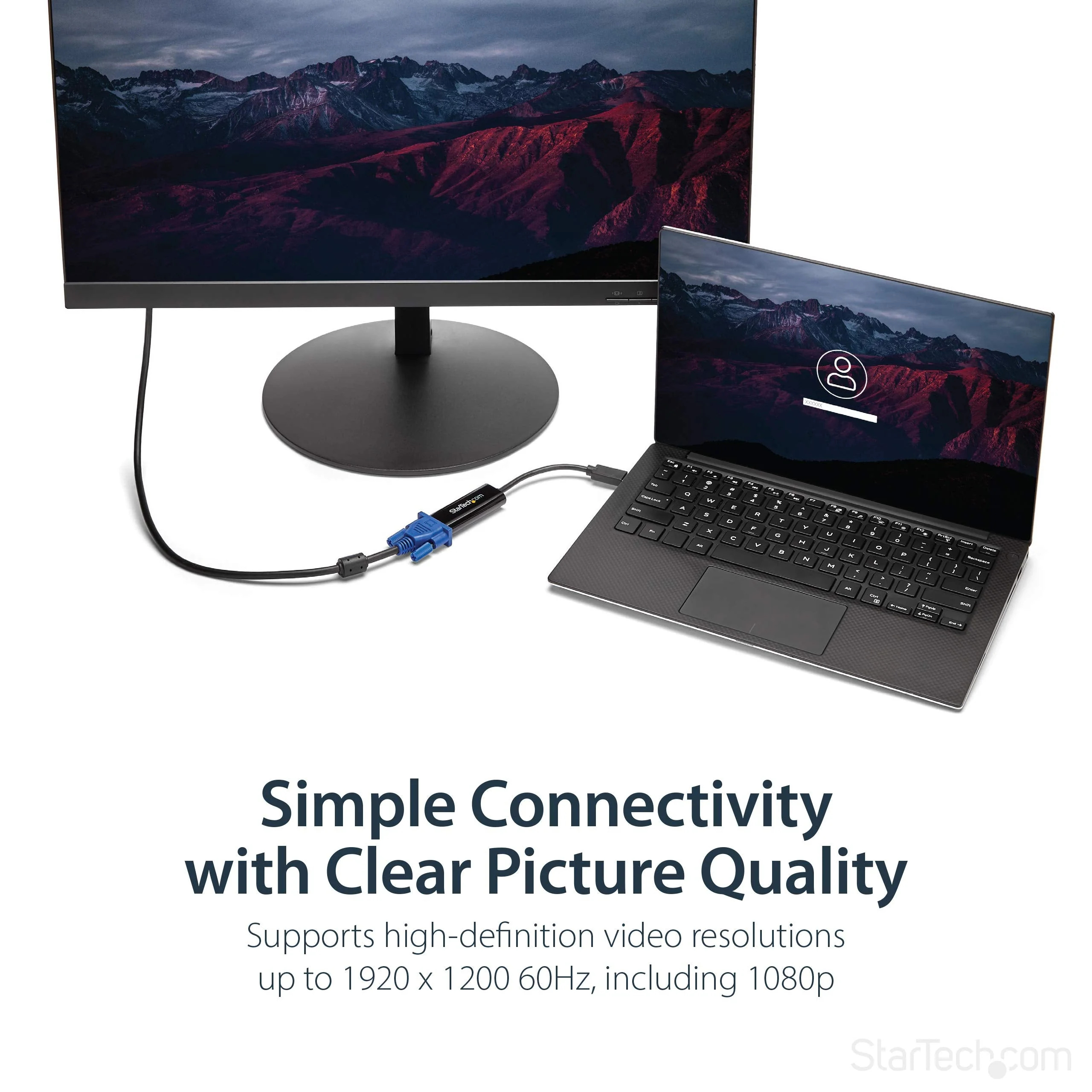 StarTech.com USB 3.0 to VGA Adapter, USB to VGA Monitor Converter for Windows, Slim, TAA (no support for macOS/ChromeOS/Linux) - Image 4