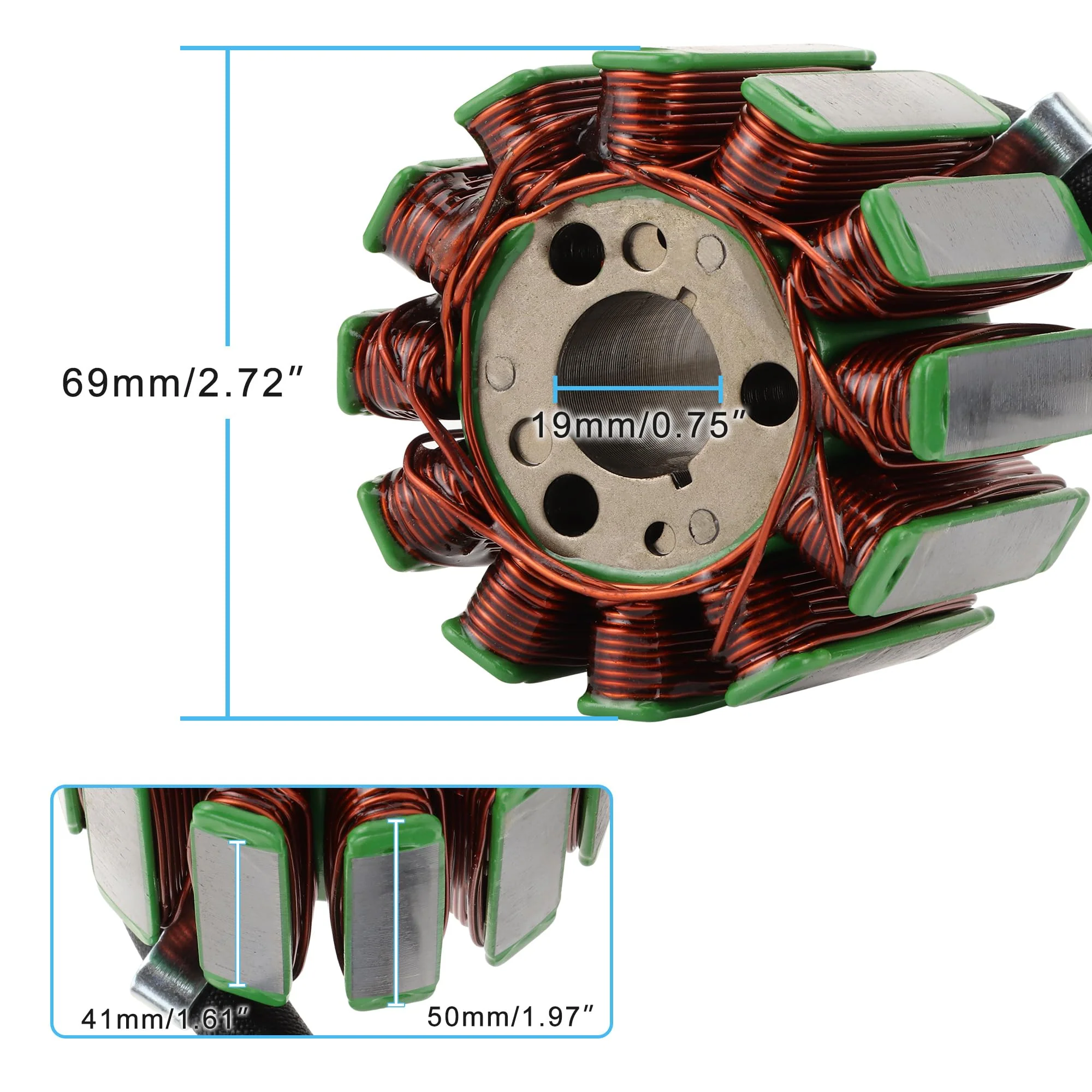 STATOOK Magneto Generator Stator Coil Compatible with YZF R1 2015-2020 YZFR1 06-15 FZ1 Fazer YZF-R1S 2016-2017 FZ8 FZ8N FZ8S FZS1 5VY-81410-00-00 2D1-81410-01-00 2D1-81410-10-00 - Image 2