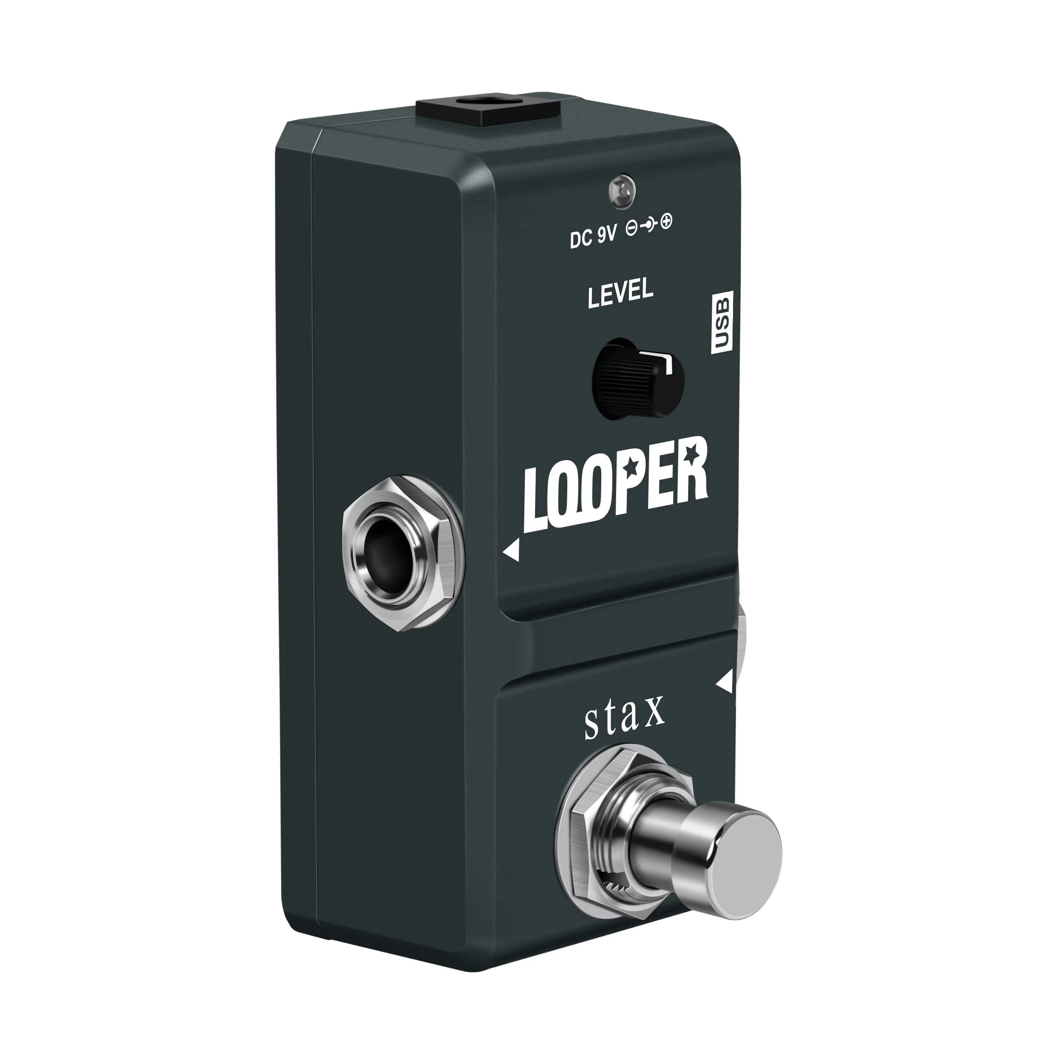 Stax Tiny Looper Pedal –Tiny Looper Electric Guitar Effect Pedal 10-Min Stereo Looper Unlimited Overdubs One-Button Control (Record/Play/Stop/Overdub/Delete) True Bypass. - Image 4