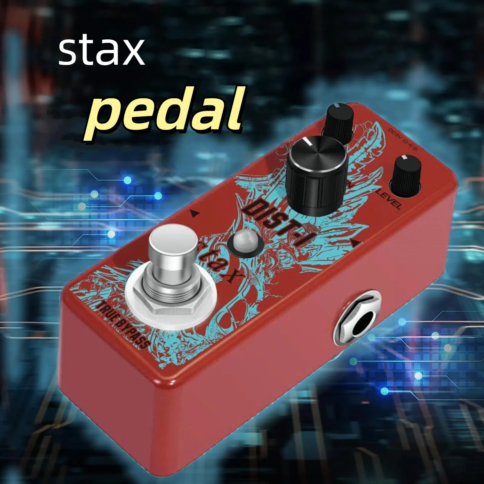 Stax Vintage British Distortion Pedal - Classic UK-Inspired Overdrive & Crunch for Guitar High Gain Tube Amp Tone True Bypass. British Dish - Image 5