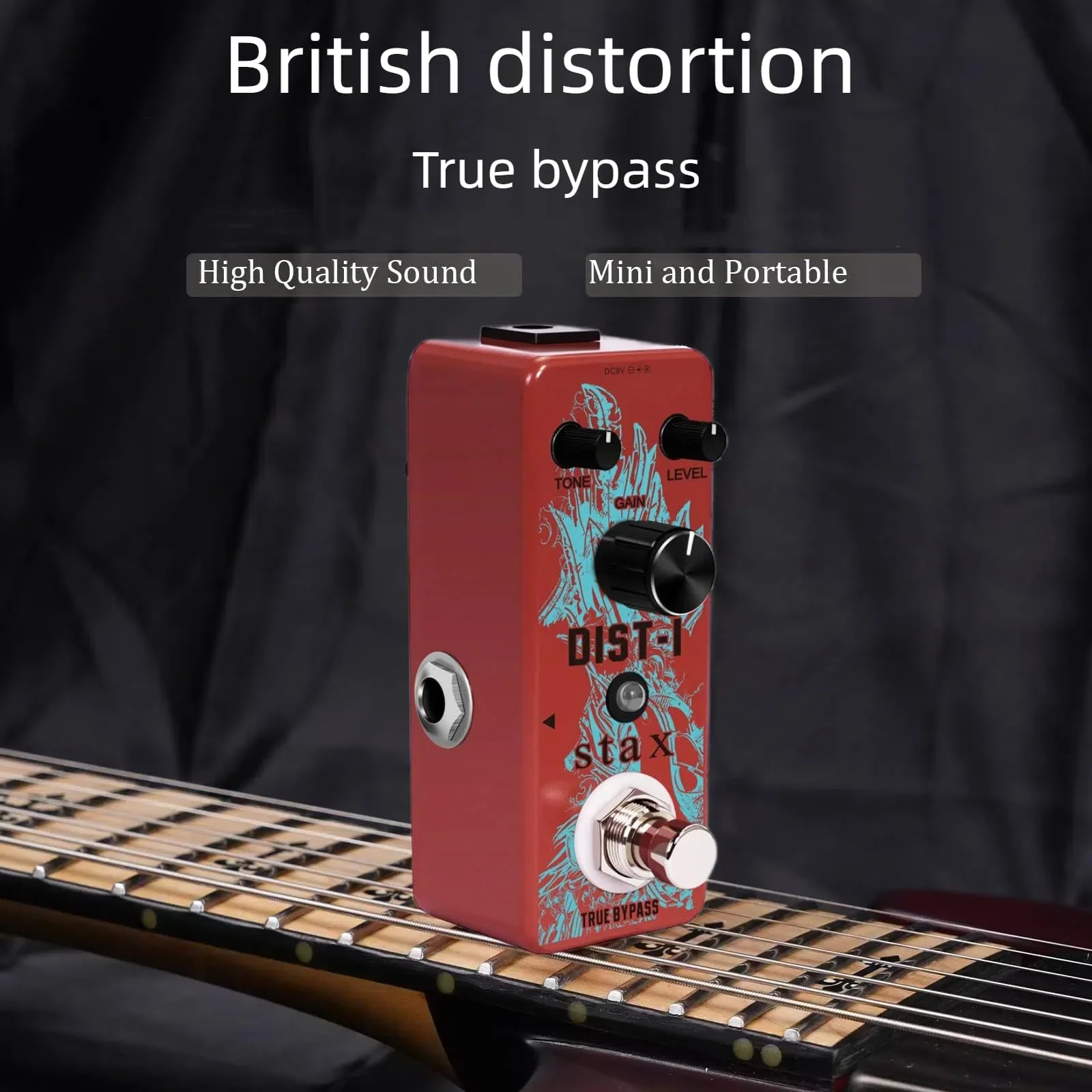 Stax Vintage British Distortion Pedal - Classic UK-Inspired Overdrive & Crunch for Guitar High Gain Tube Amp Tone True Bypass. British Dish - Image 6