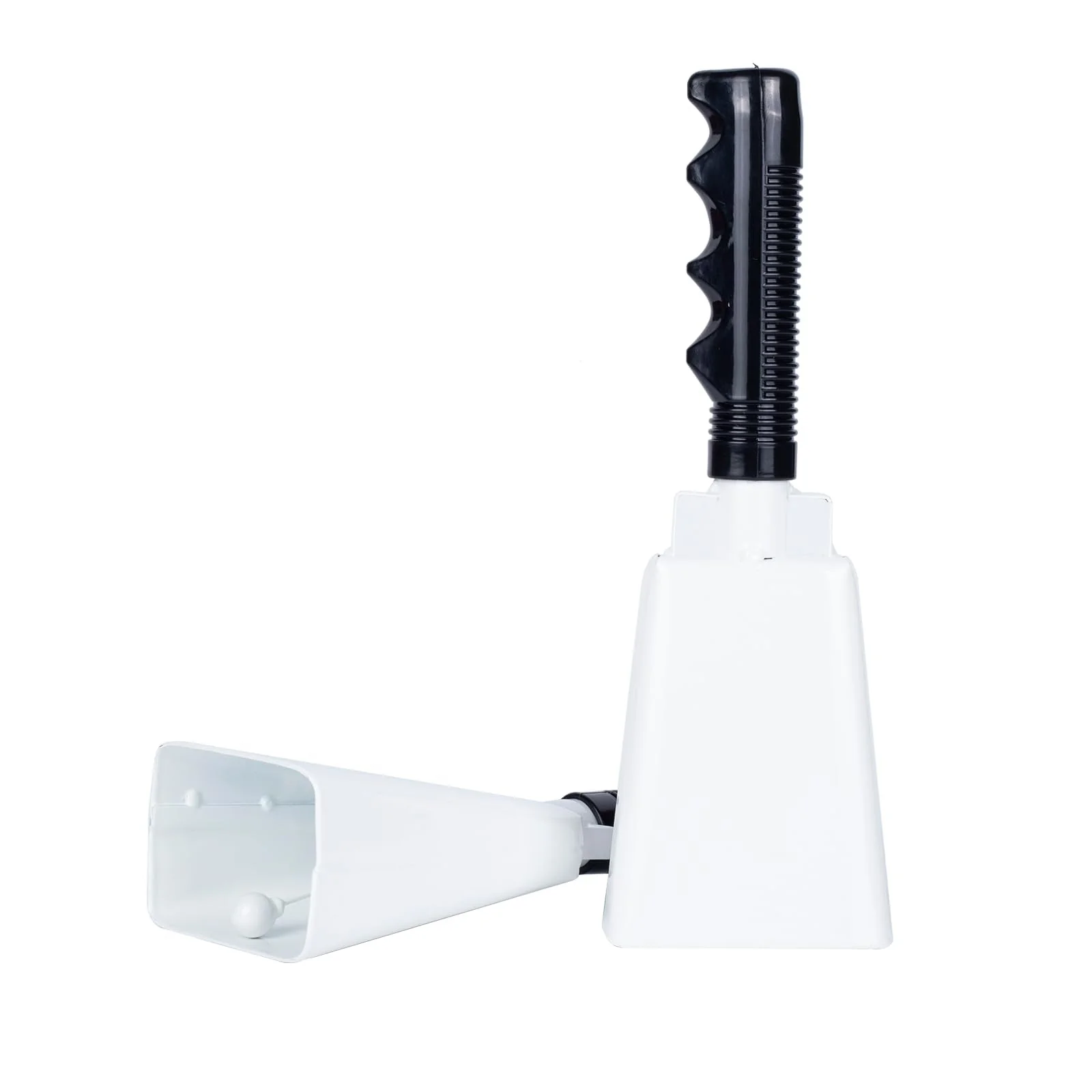 Steel Cowbell with Handle 8 Inch Cow Bells Noise Makers, 2 Pack Large Cowbells for Sporting Events, Hand Percussion Cowbells Cheering Bell for Football Game Party Concert Graduation School (White) White - Image 9