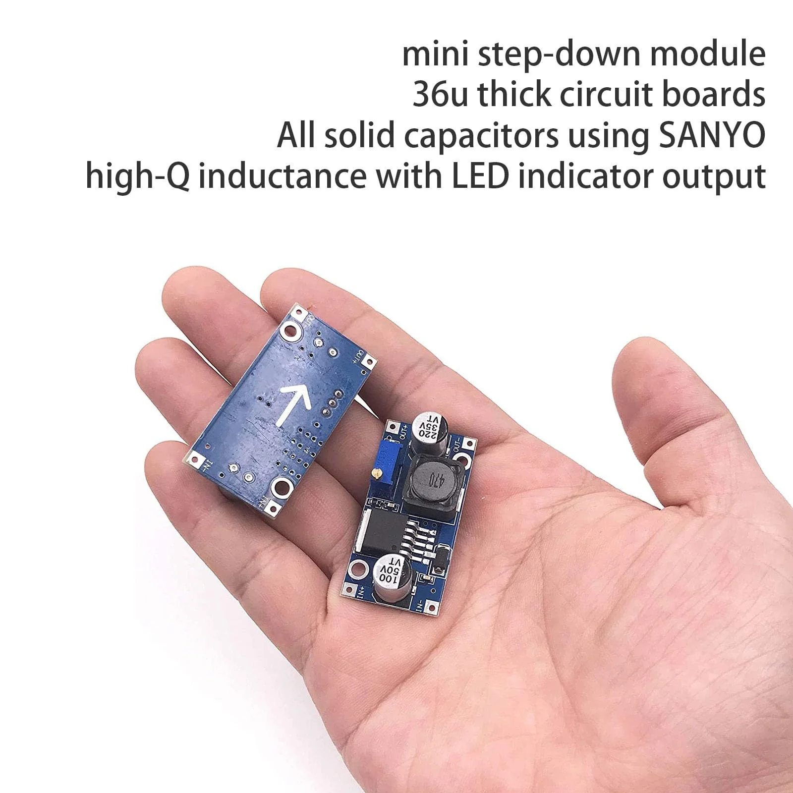 Step Down Converter Binghe Pack of 10 DC-DC 3A Buck Converter, Step-Down Converter Module, Voltage Regulator, Adjustable Power Supply Downward Module, 3.2-46 V to 1.25-35 V Adjustable Power Supply - Image 3