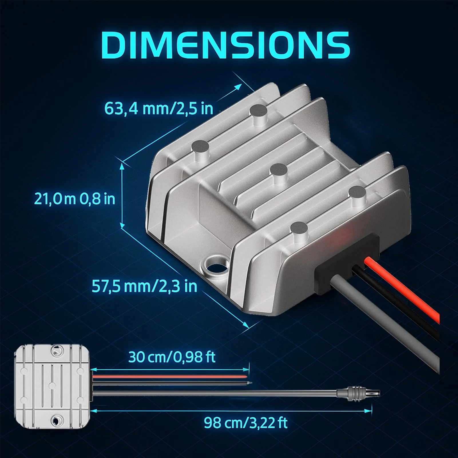 Step Up Power Cable for Starlink Mini, 12V 24V to 30V 3.5A Converter with 3.28FT Cable, 100W IP68 Waterproof DC Boost Adapter for Starlink Mini, Motorhome, Outdoor, and Travel Use - Image 5