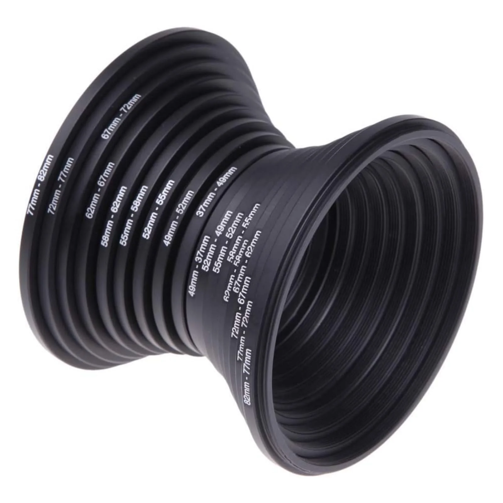 Step Up Rings 18Pcs Metal Filter Ring Adapter Set - 9pcs Step Up + 9pcs Step Down Rings (37-82mm), Compatible with Digital SLR Cameras - Image 4