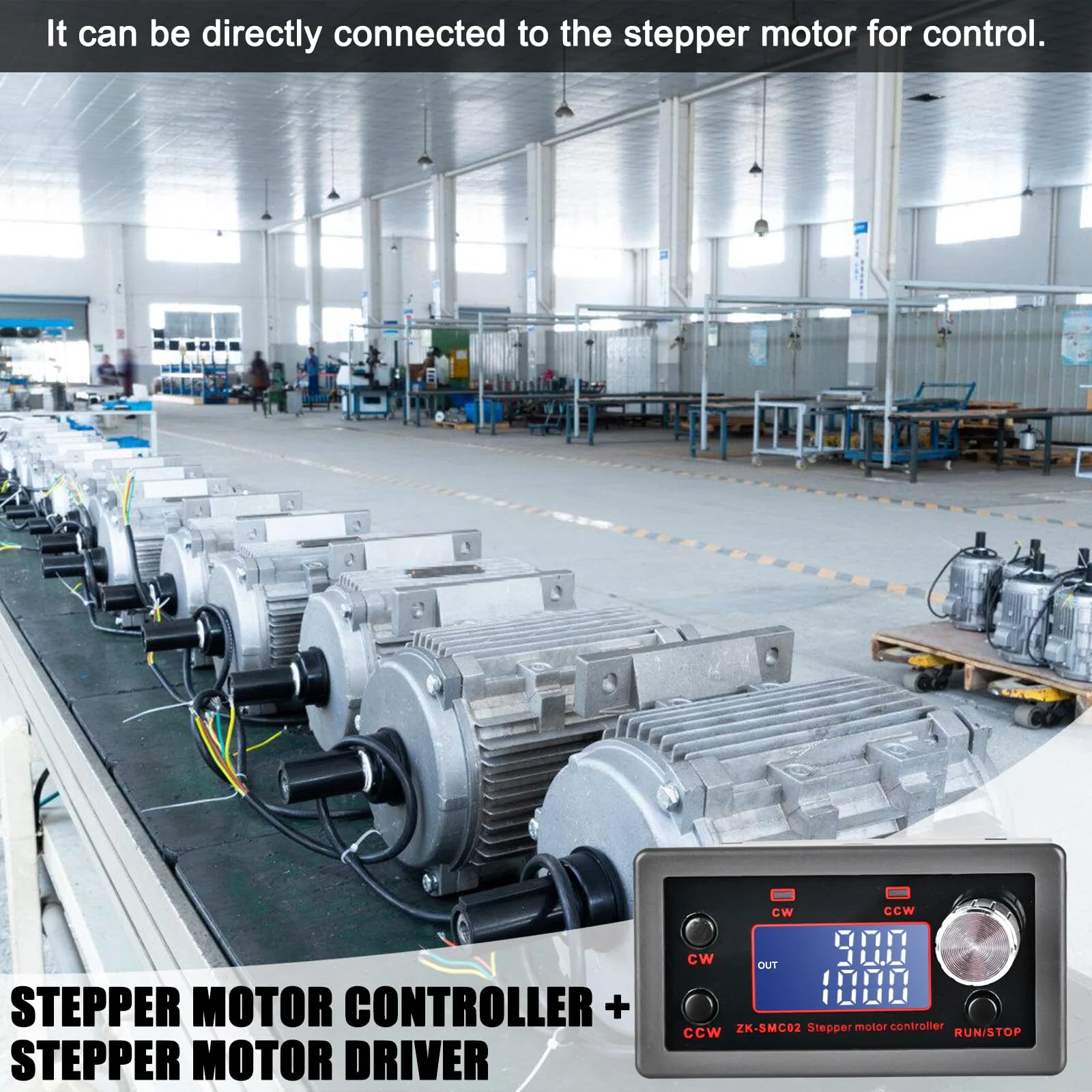Stepper Motor Driver Controller for NEMA 17 23 Motor, Molbory Stepper Motor Control 4A Stepper Motor Driver Integrated Board Forward & Reverse Pulse Speed Angle Control Module PLC - Image 3