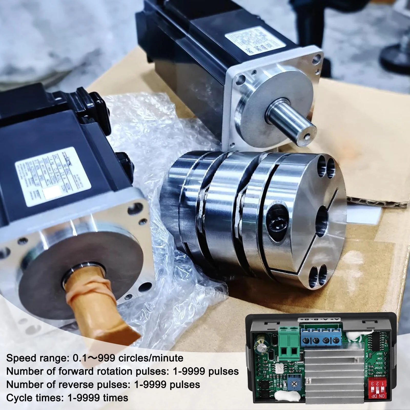 Stepper Motor Driver Controller for NEMA 17 23 Motor, Molbory Stepper Motor Control 4A Stepper Motor Driver Integrated Board Forward & Reverse Pulse Speed Angle Control Module PLC - Image 6