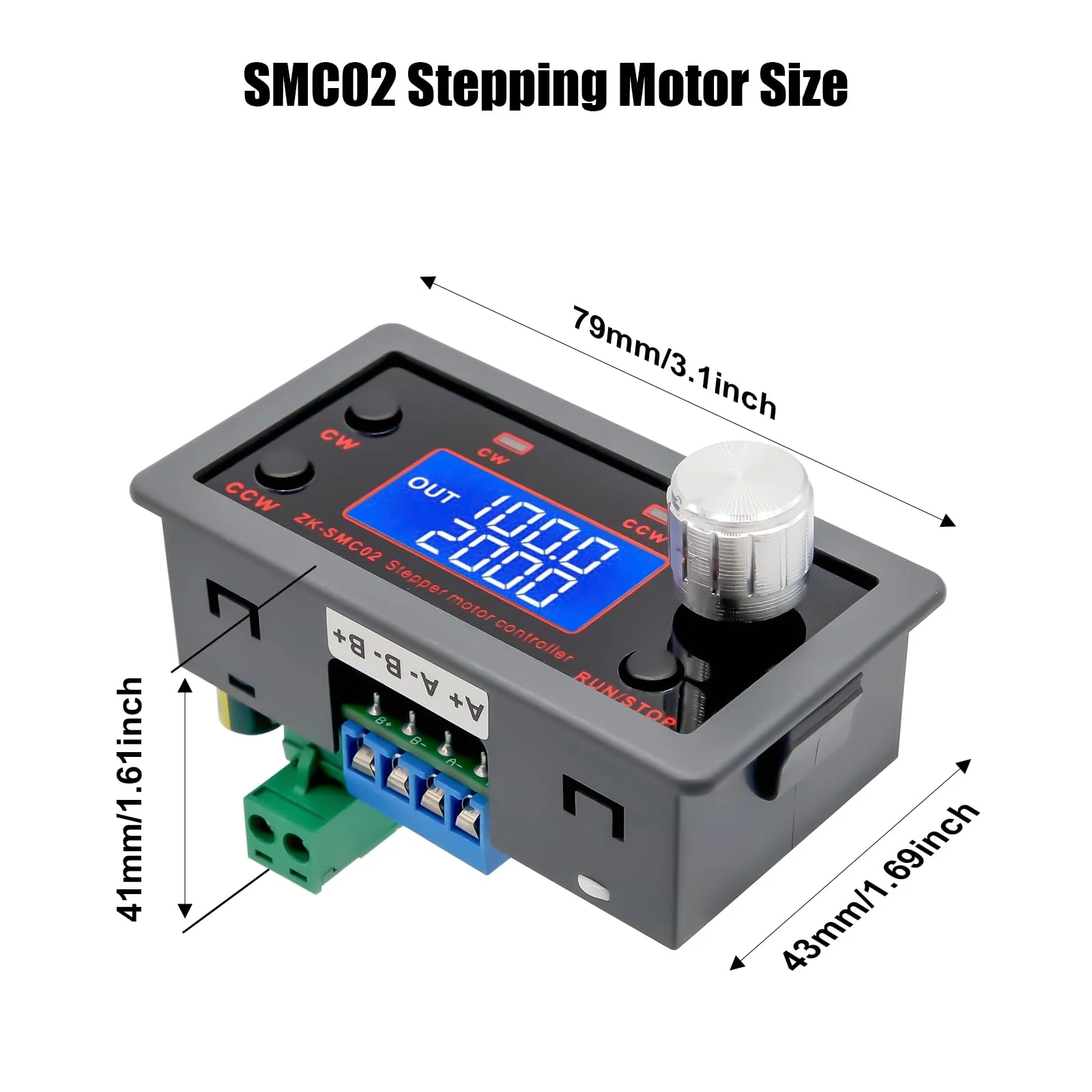 Stepper Motor Driver for NEMA 17 Binghe SMC02 Stepper Motor Driver Controller Stepper Motor with Display Forward/Reverse Stepper Motor Driver Control PLC Serial Communication for NEMA 17 23 Moto - Image 7