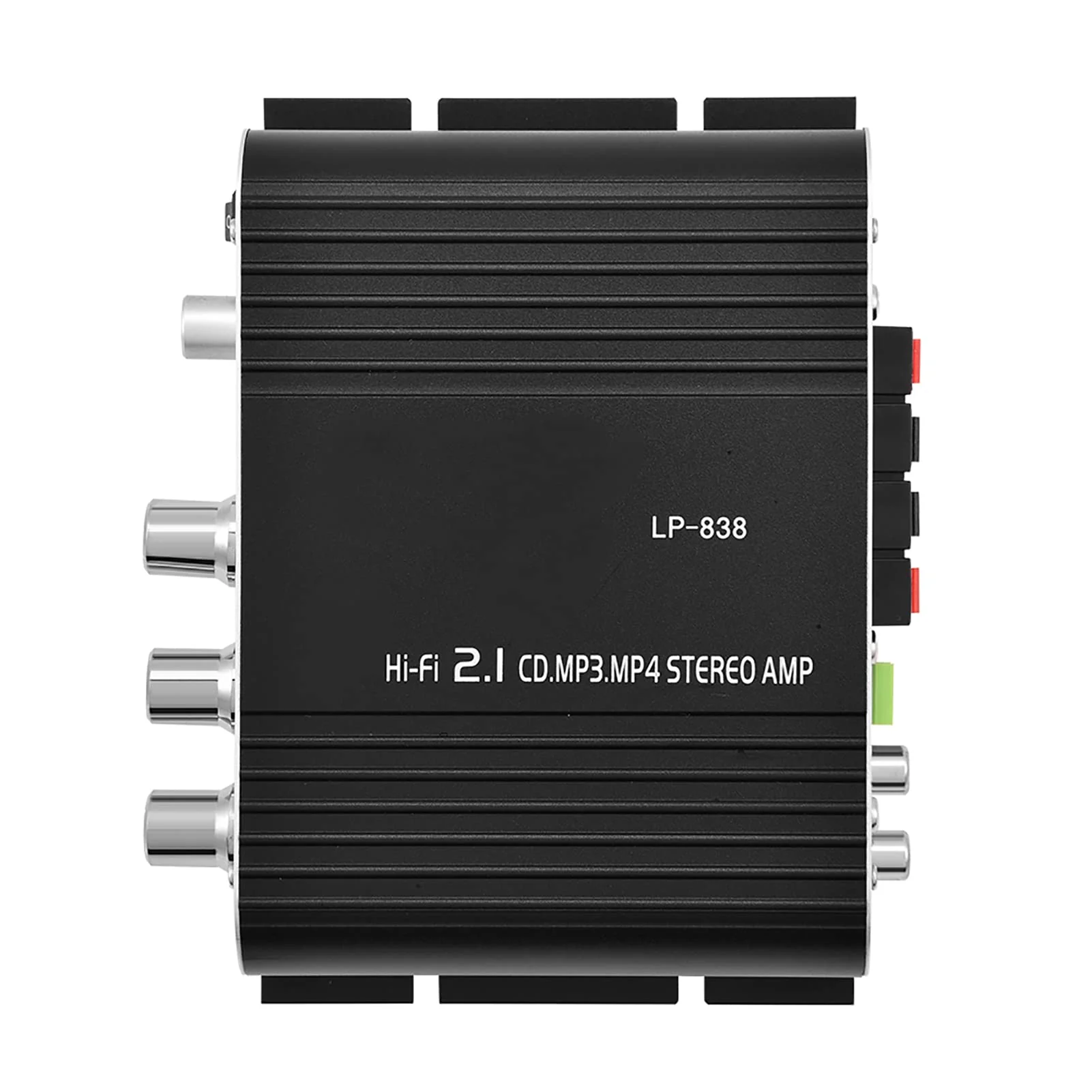 Stereo Audio Amplifier Receiver, 15Wx2 Output Stereo Bass Home Amplifiers, with 3.5mm and Port, Digital Amp for Car, MP3, MP4, CD Players (Black) Black - Image 9