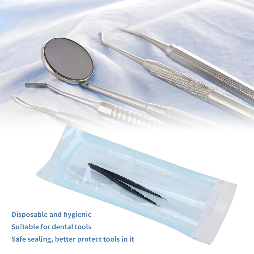 Sterilisation Bag, Self-Sealing Sterilisation Bag, 150 Pieces Disposable Sterilisation Bags, Sterilisation Bags, Self-Adhesive, Sterilisation Bag for Autoclave, Sterilisation Bag 90X260mm*150pcs - Image 4