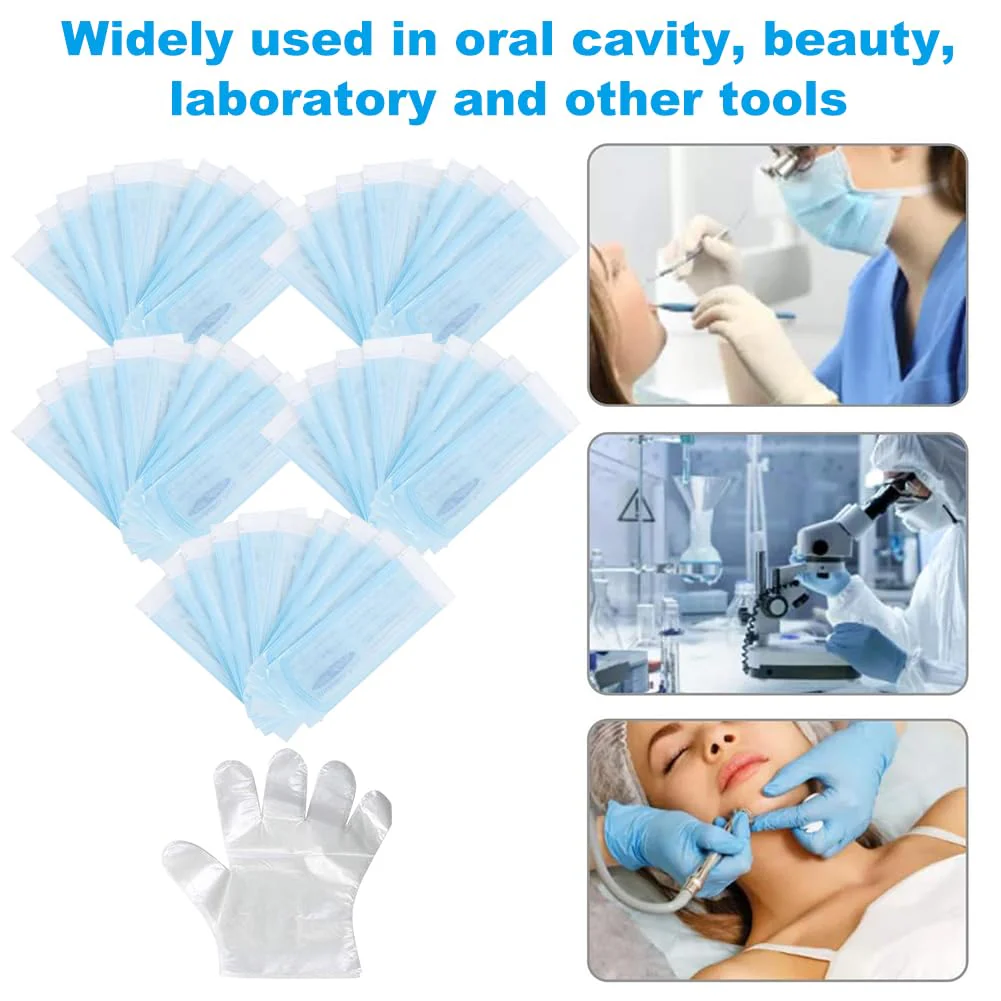Sterilisation Bag, Self-Sealing Sterilisation Bag, 150 Pieces Disposable Sterilisation Bags, Sterilisation Bags, Self-Adhesive, Sterilisation Bag for Autoclave, Sterilisation Bag 90X260mm*150pcs - Image 6