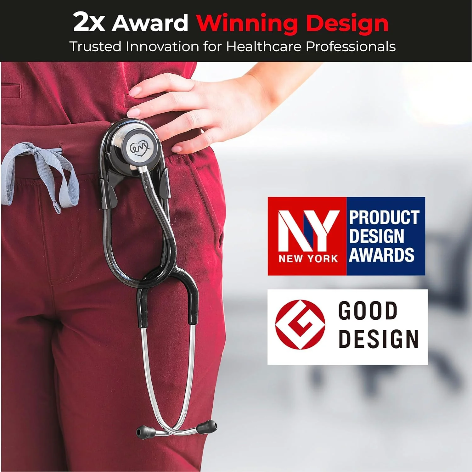 Stethoscope Holder Kit – Hip Clip with Rotating Clip for Neck Pain Relief + 3 BONUSES: Stethoscope AirTag Holder, Stethoscope Replacement Covers/Ear Pieces (Classic III & IV), and Bag Hanger Black - Image 7