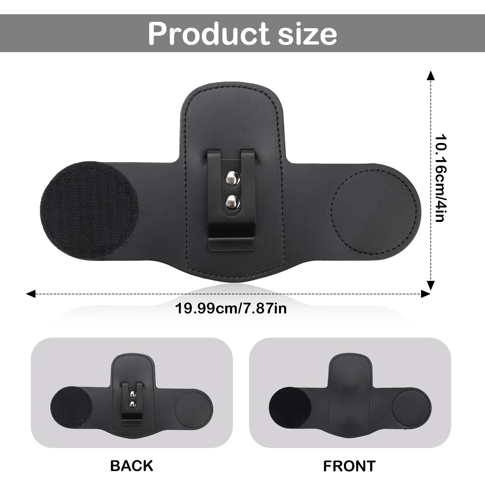 Stethoscope Holder, Soft Leather Stethoscope Holster with Clip Easy to Pick & Carry Stethoscope Accessories for Physicians, Nurses, EMT Stethoscope Holder Hip Clip for Belt Pants Waist Pocket (Black) - Image 2
