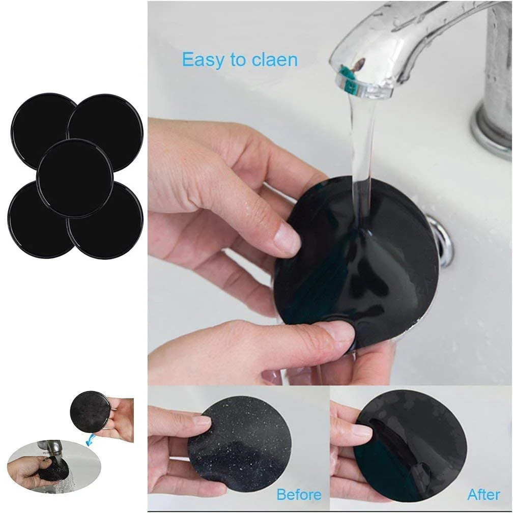 Sticky Gel Pads Multi Function Removable Anti Slip Gel Pad Magic Gel Mat Stick on Car Dashboard Glass Mirrors Metal Tile Walls Kitchen Stand Recipe Holder Non-Slip Rug Pet Bowl Mat Pad - Image 4