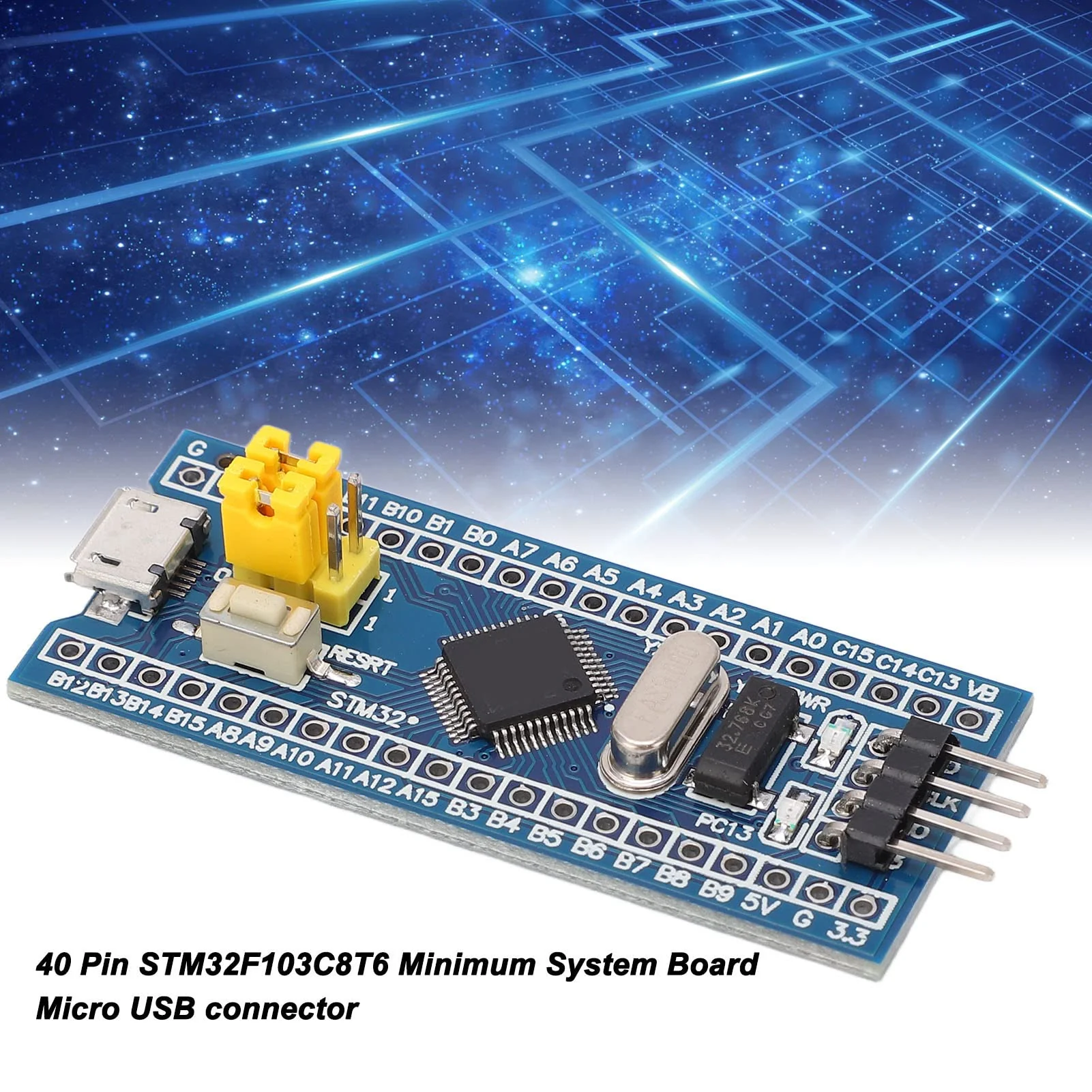 STM32F103C8T6 Minimal, Electronic Component Module Component Module Electronic Component Module System Development Board with Overcharging, Overdischarge, Short Circuit Protection, Mirco Pack of 5 - Image 5