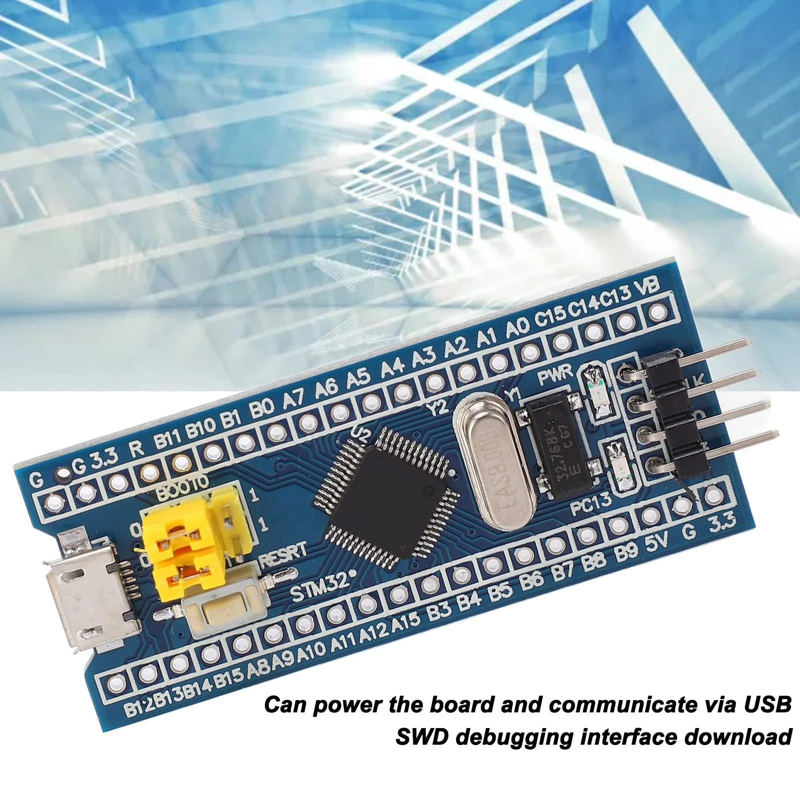 STM32F103C8T6 Minimal, Electronic Component Module Component Module Electronic Component Module System Development Board with Overcharging, Overdischarge, Short Circuit Protection, Mirco Pack of 5 - Image 6