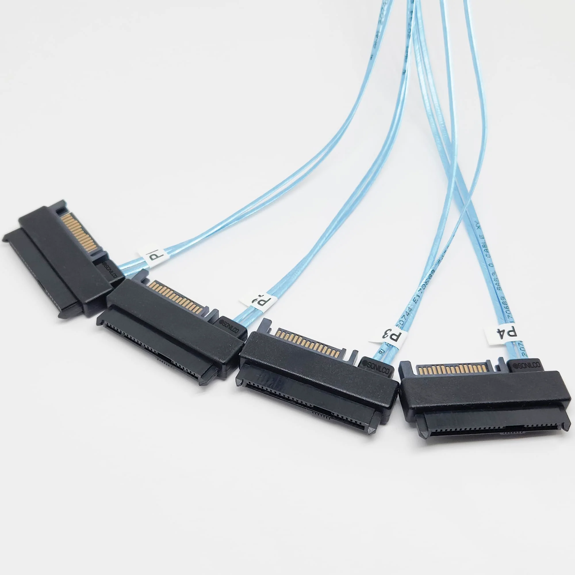 Storage Configurations Cable Mini SAS HDD SFF-8643 to 4 SFF-8482 with 15-pin Power Port Cord (1 Cable, 0.5 Meter / 1.6 Feet) 1 Cable - Image 5