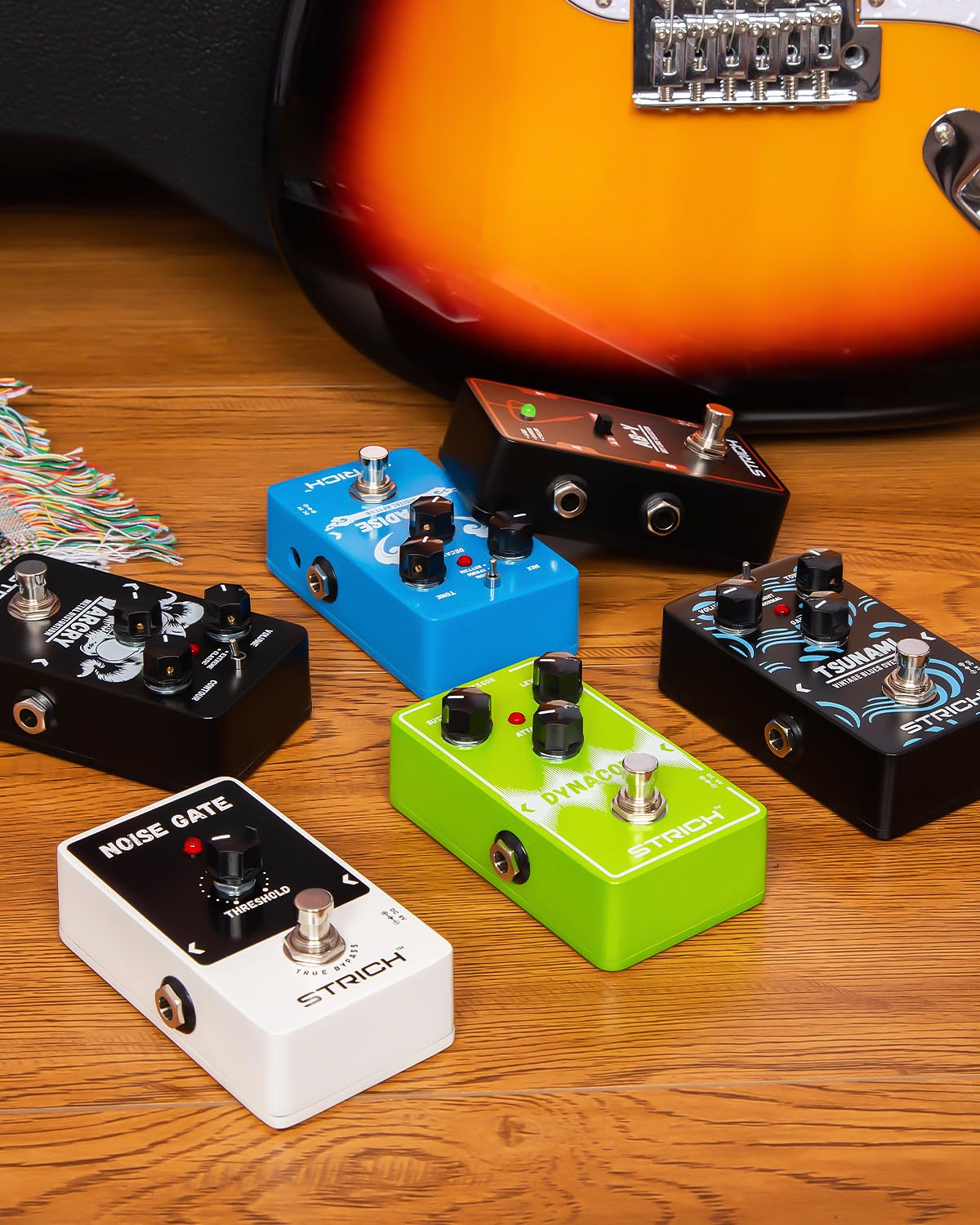 STRICH Dual Channel ABY Guitar Pedal, Electric Guitar Box Line Selector, Versatile AB Switch, True Bypass for Electric Guitar, Red and Black Dark Black and Red - Image 7