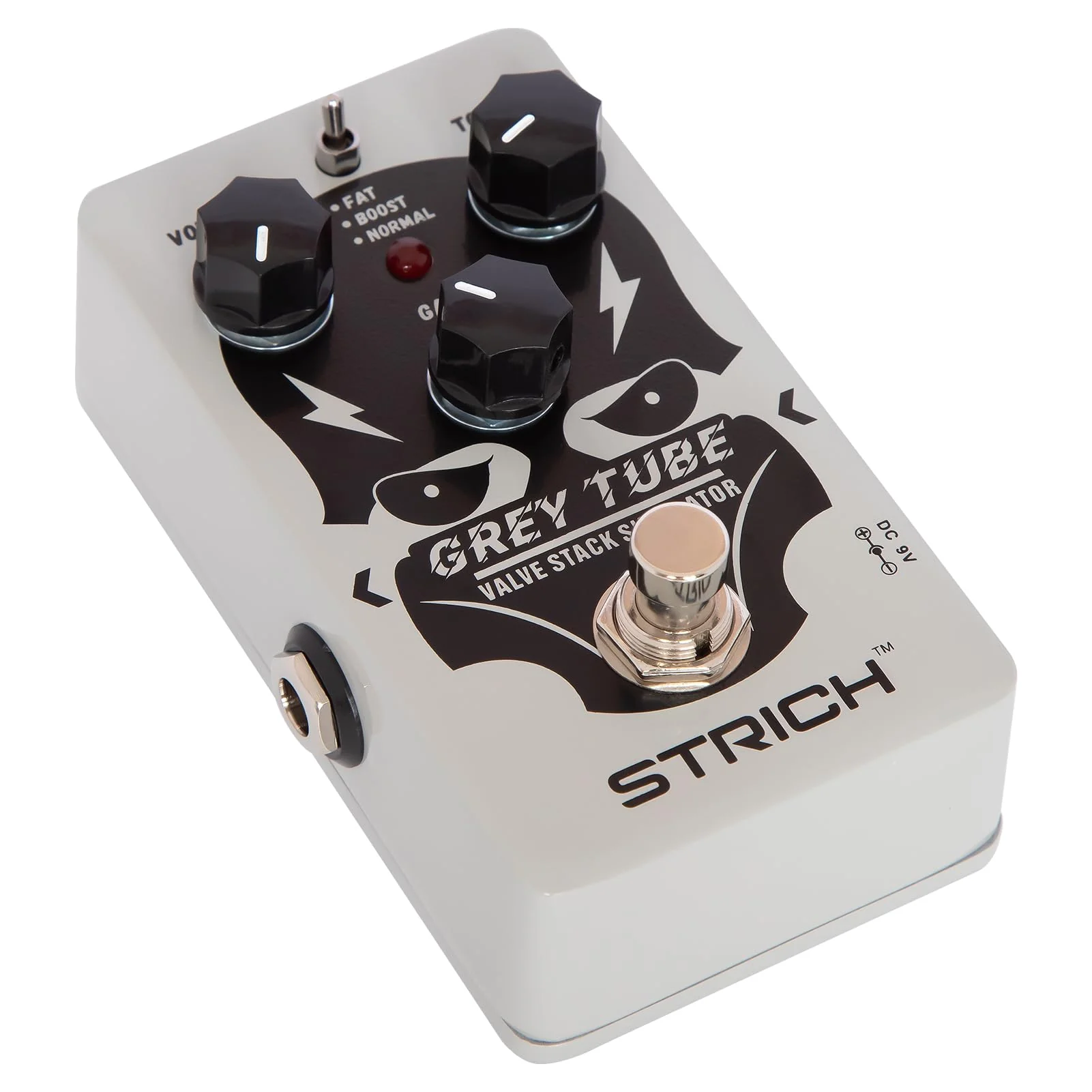 STRICH GREY TUBE Distortion Guitar Pedal, Distortion 3 Modes Fat, Boost, Normal Classic Crunch 80s Metal/Nu Metal, True Bypass for Electric Guitar, White White Distortion - Image 8