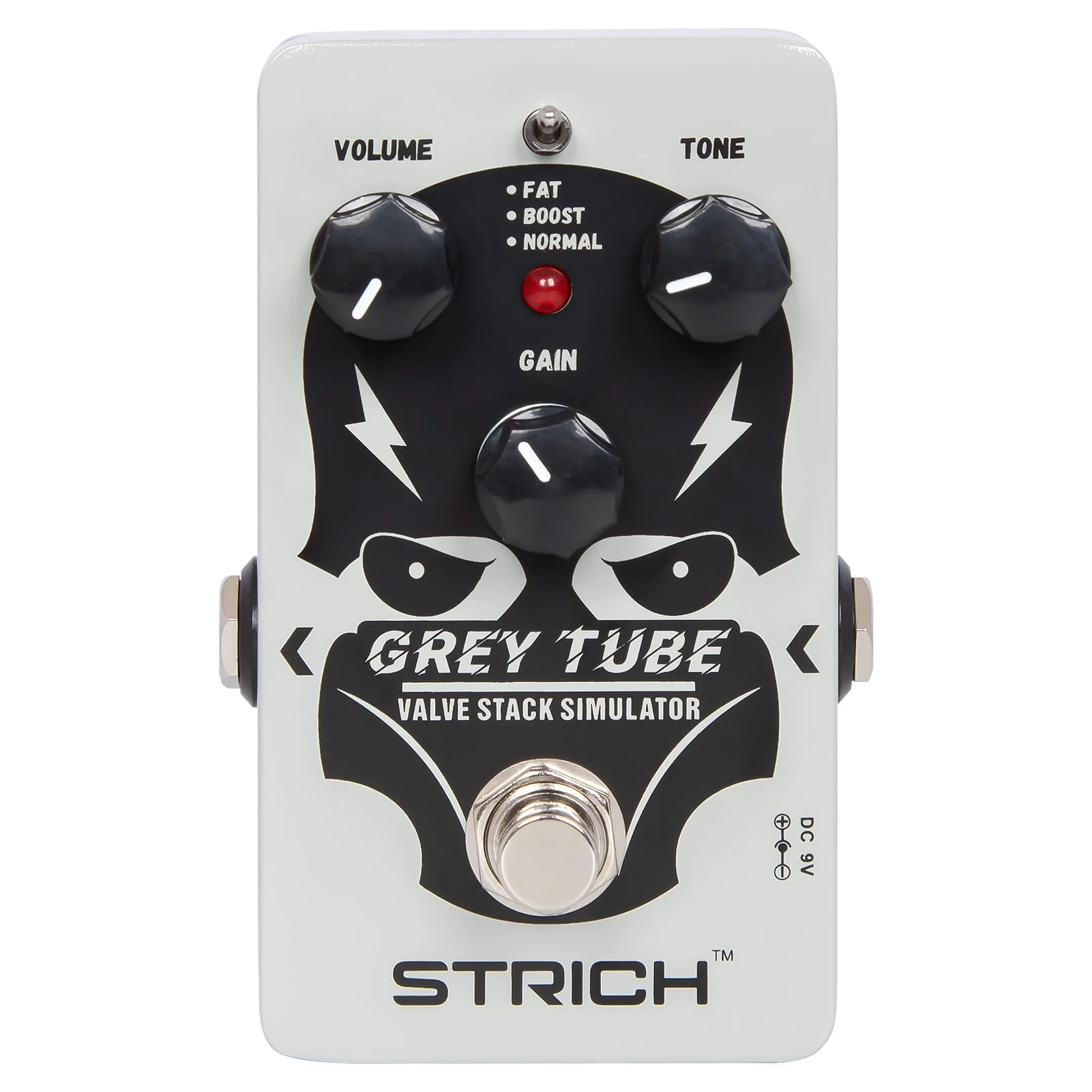STRICH GREY TUBE Distortion Guitar Pedal, Distortion 3 Modes Fat, Boost, Normal Classic Crunch 80s Metal/Nu Metal, True Bypass for Electric Guitar, White White Distortion - Image 9