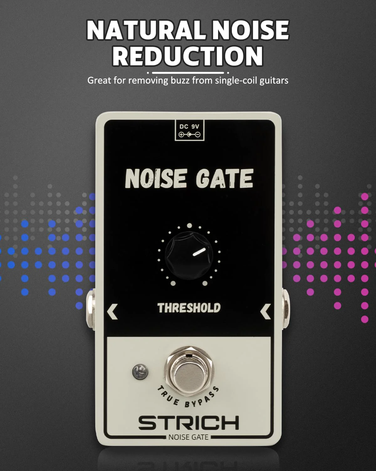 STRICH Noise Gate Pedal, Noise Killer Guitar Pedal Noise Suppressor Effect for Electric Guitar and Bass True Bypass, Grey Grey Noise - Image 2