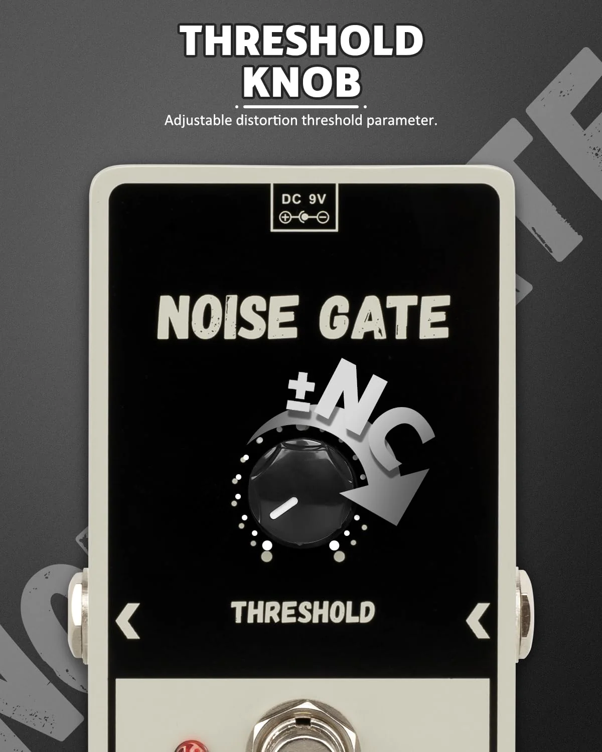 STRICH Noise Gate Pedal, Noise Killer Guitar Pedal Noise Suppressor Effect for Electric Guitar and Bass True Bypass, Grey Grey Noise - Image 3