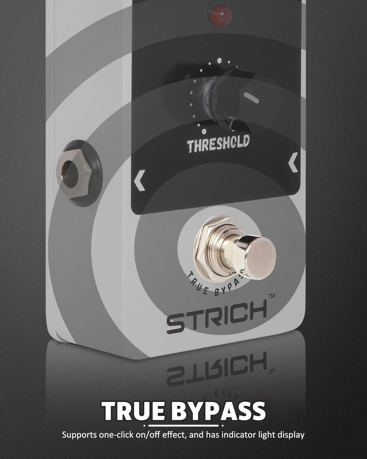 STRICH Noise Gate Pedal, Noise Killer Guitar Pedal Noise Suppressor Effect for Electric Guitar and Bass True Bypass, Grey Grey Noise - Image 5