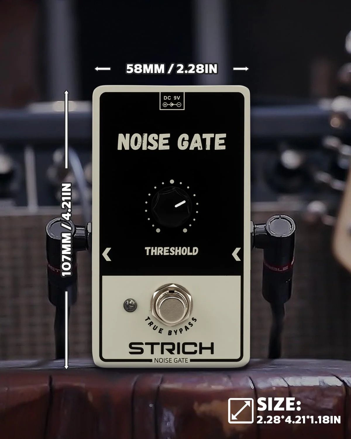 STRICH Noise Gate Pedal, Noise Killer Guitar Pedal Noise Suppressor Effect for Electric Guitar and Bass True Bypass, Grey Grey Noise - Image 6