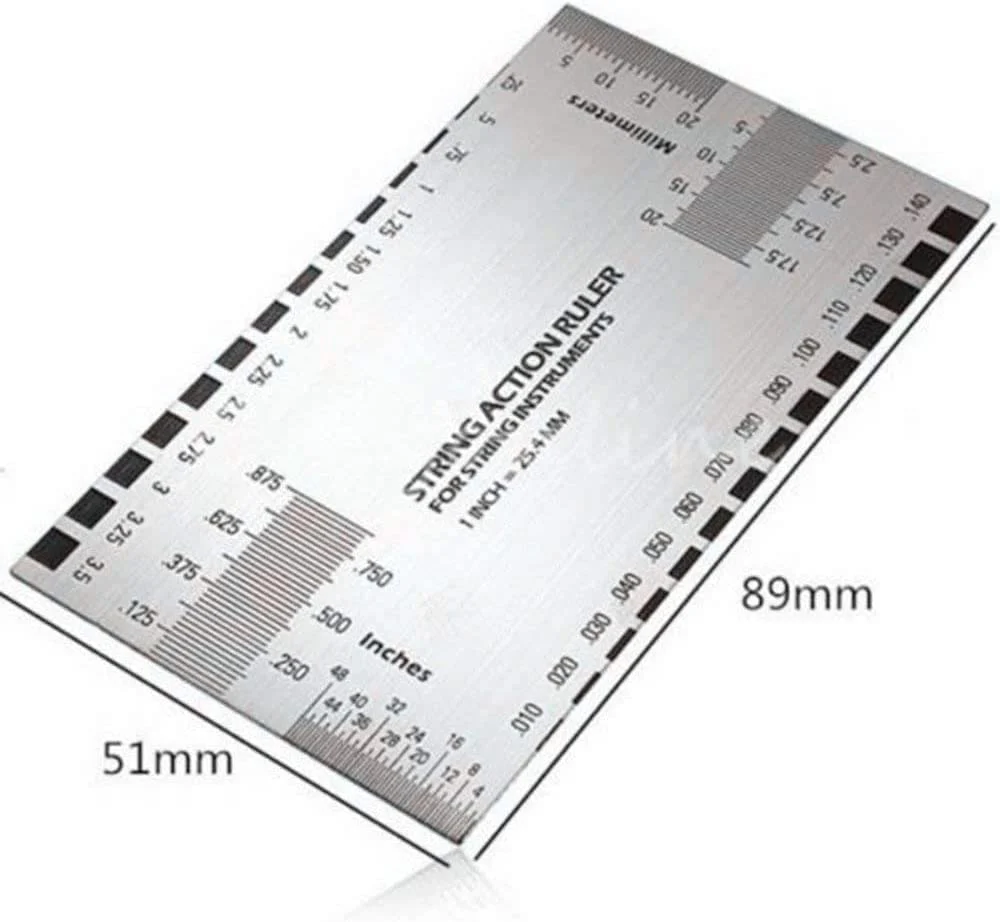 String Action Gauge Ruler, Guitar Height Gauge Set Up Tool for Electric Bass and Acoustic Guitar - Image 5