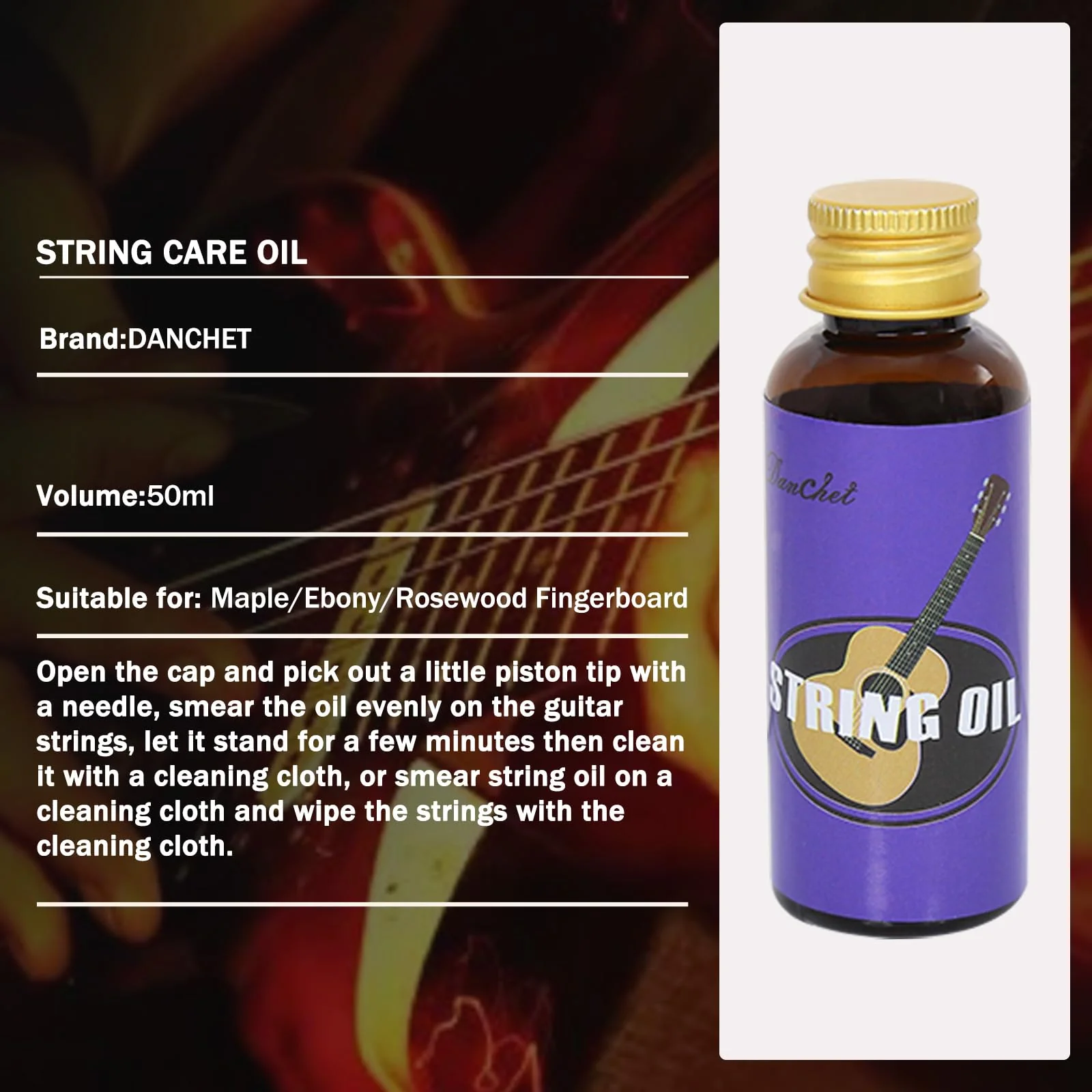 String Oil, Musical Instrument String Oil, Guitar String Care/Cleaning/Polishing Accessories, Lubricant for Guitar, Ukulele - Musical Instrument Accessories - Image 4