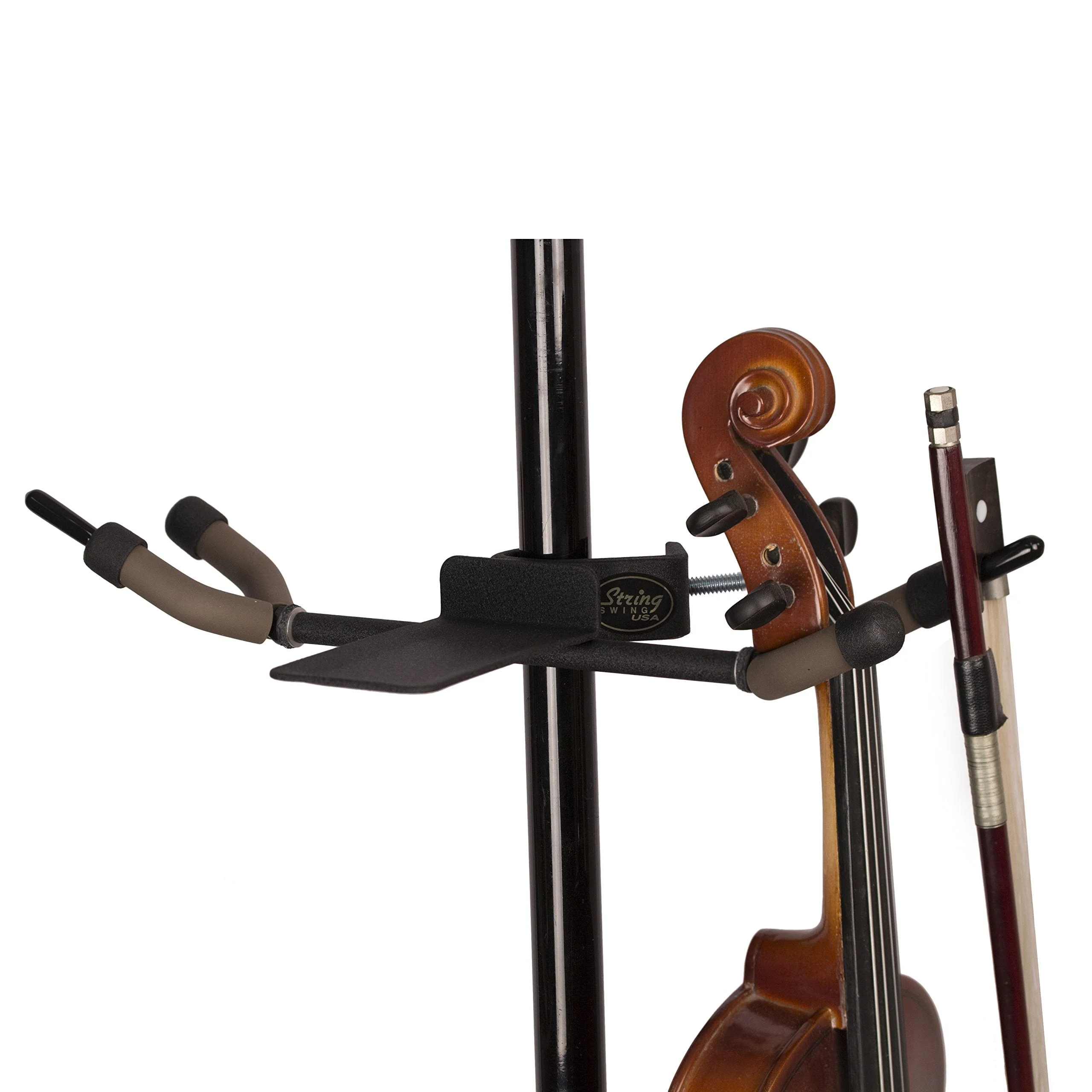 String Swing Violin hanger for Mic Stand Holds two Violins or Viola Twin Violin Twin Violin - Image 3