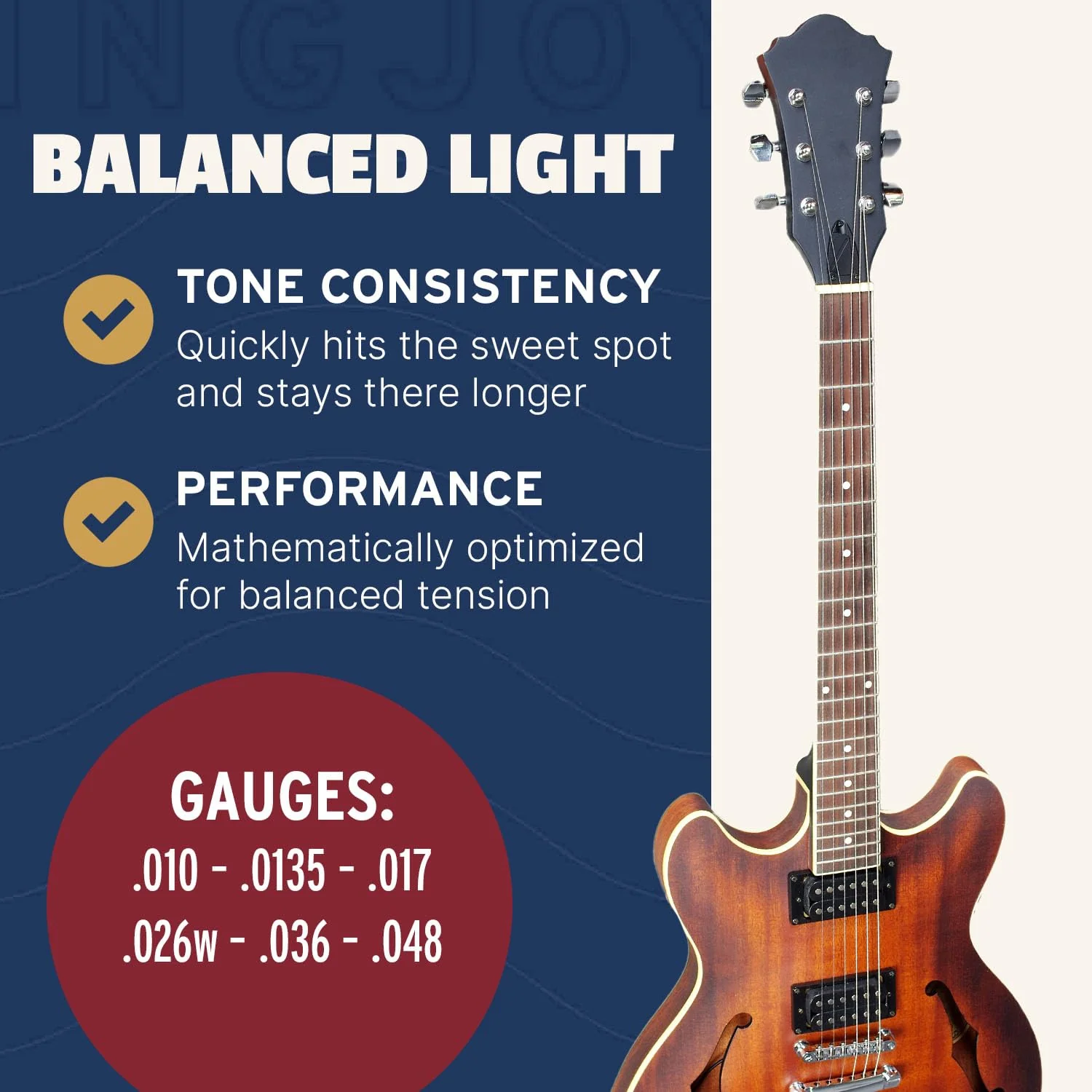 Stringjoy Balanced Light Gauge Signatures Nickel Electric Guitar Strings 10-48, BAL10, Exceptional Playability and Tone, Electric 6 String Set, 2-Pack 10-48 Balanced Light - Image 4