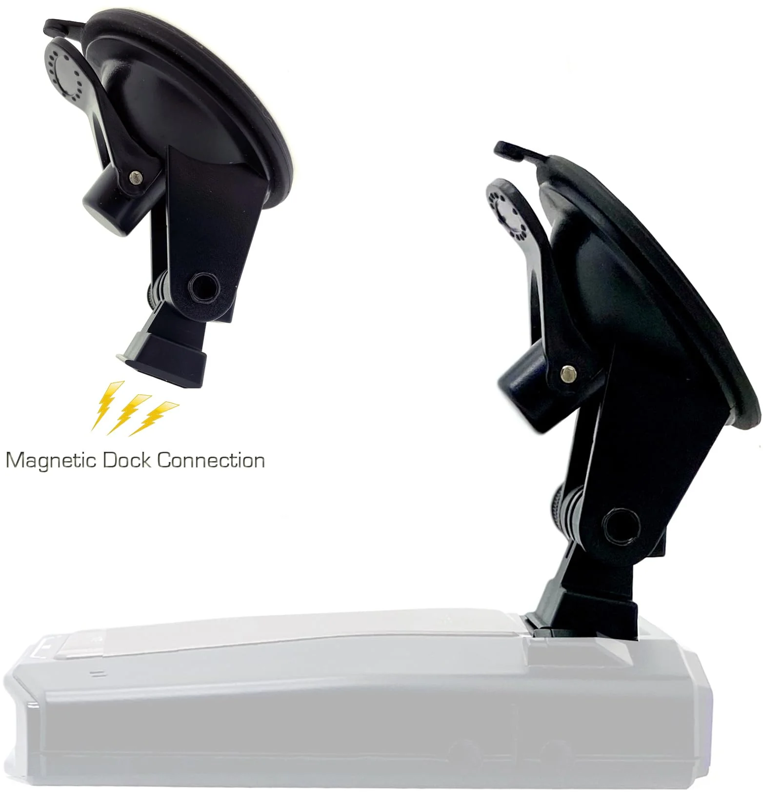Strong Suction Mount w/Magnetic Dock Cradle for Cobra RAD 700i Dual Pro 360 & Road Scout Radar Detectors (EZ Magnet Connection) - Image 3