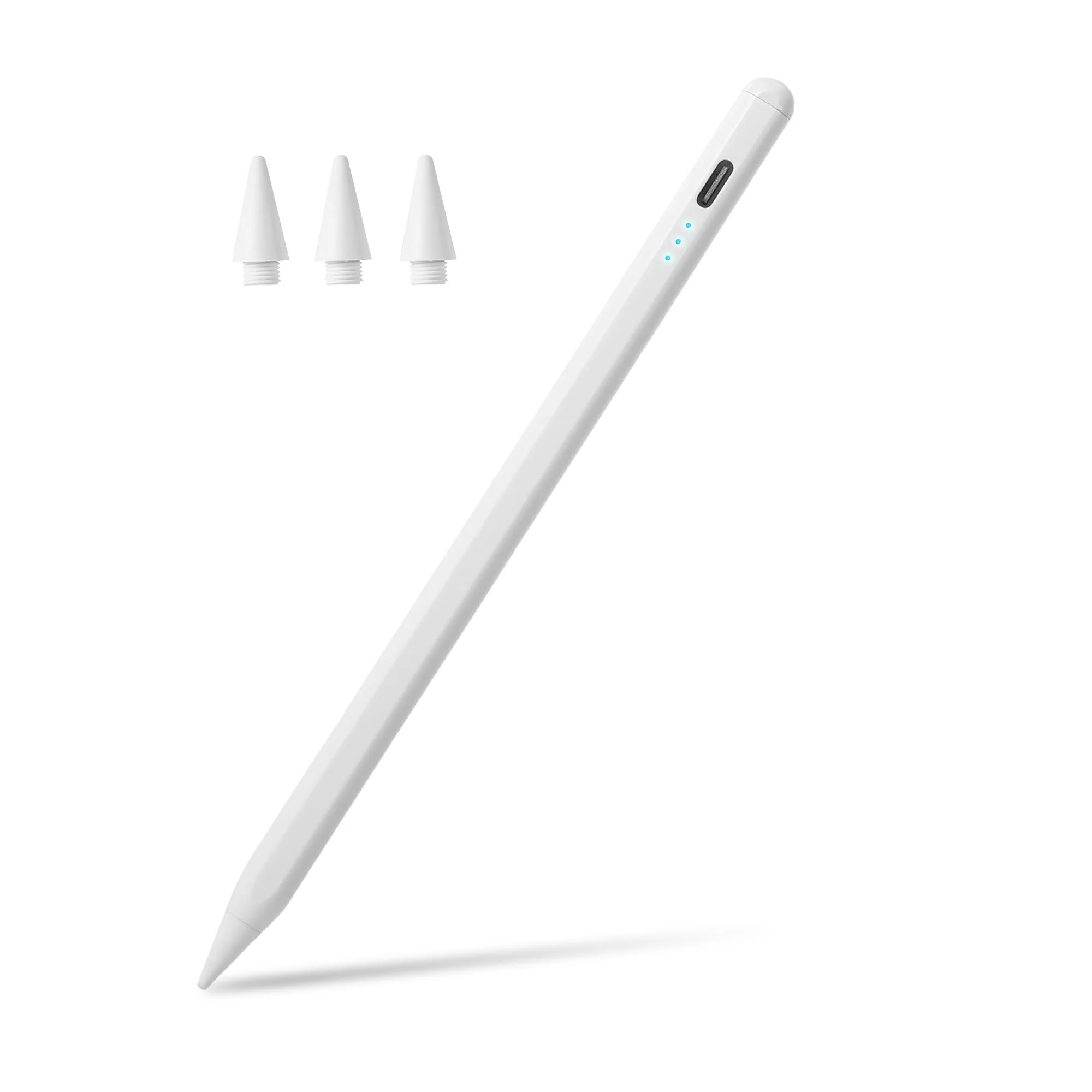 Stylus Pen for iPad 2018-2024 Apple Pencil 1st Generation for iPad 10th 9th 8th 7th 6th Gen, iPad Air 3rd 4th 5th Gen, iPad Pro 11 12.9 13 inch, iPad Mini 5 6, Palm Rejection Tilt Sensitivity (White) White