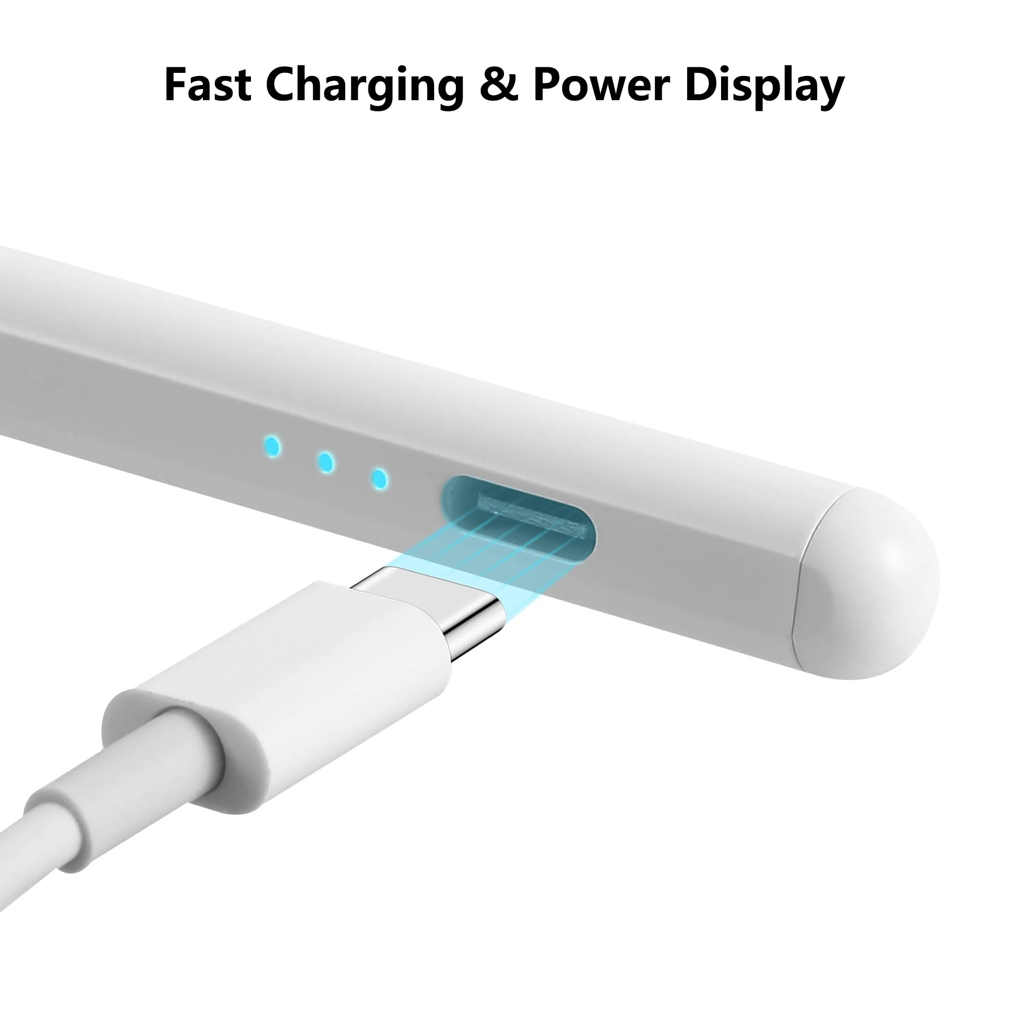 Stylus Pen for iPad 2018-2024 Apple Pencil 1st Generation for iPad 10th 9th 8th 7th 6th Gen, iPad Air 3rd 4th 5th Gen, iPad Pro 11 12.9 13 inch, iPad Mini 5 6, Palm Rejection Tilt Sensitivity (White) White - Image 6