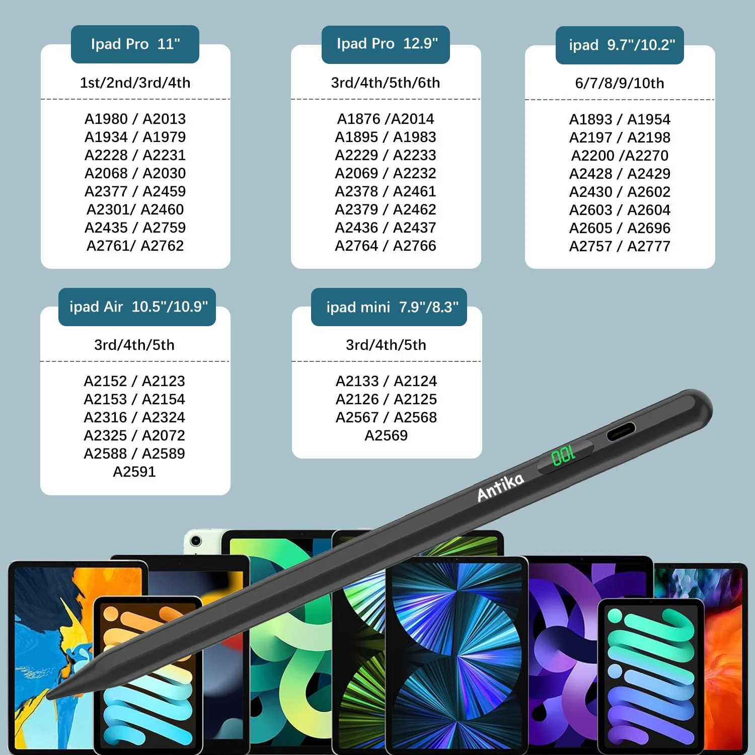 Stylus Pen for iPad Digital iPad Pencil 2NDGen 10 Hour Constant Writing Tilt Sensitivity Palm Rejection Magnetic Pen for iPad Air 3/4/5, iPad Mini 5/6, iPad 6-10 Gen, iPad Pro 11 (Black) Black - Image 6