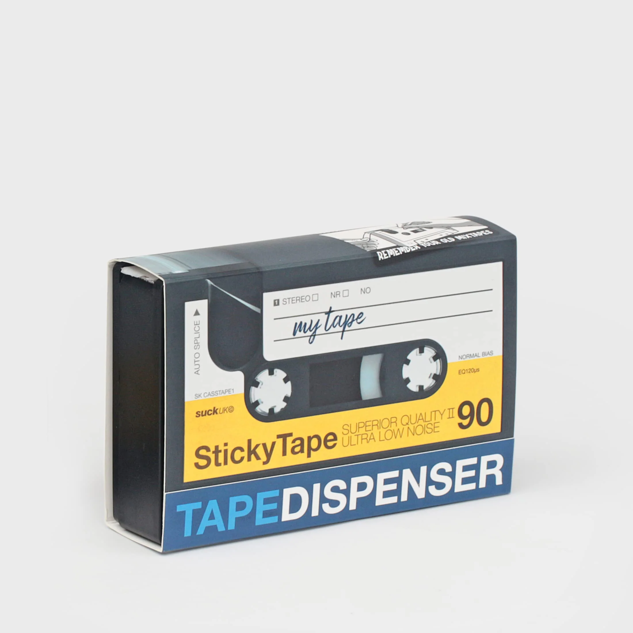 Suck UK Tape Dispenser - Retro Cassette Tape Dispenser Desk - Retro Desk Accessories - Novelty Office Accessories - Sticky Holder - Double Sided Organiser - Old School Stationery Gift - Refillable - Image 7
