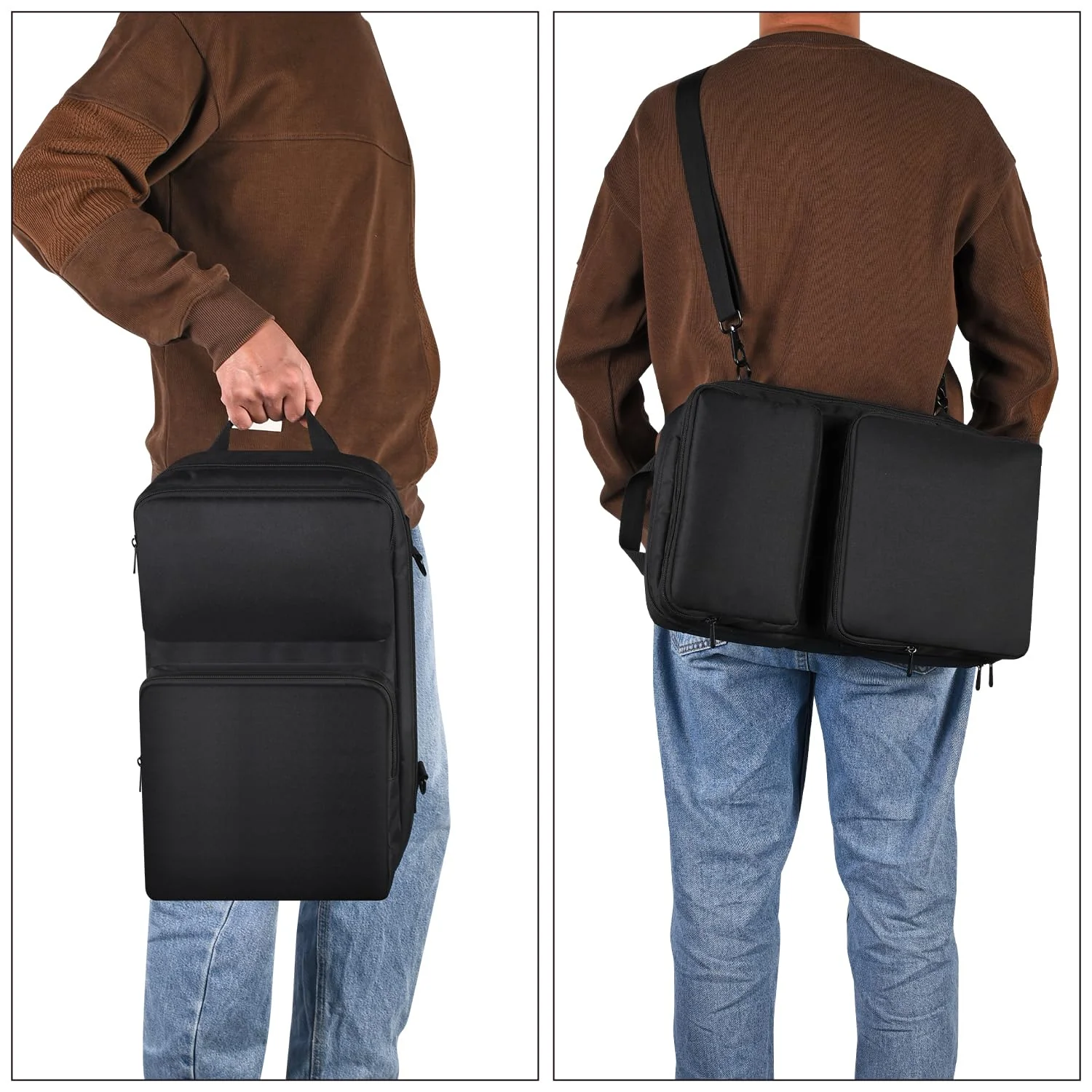 Suitable for AlphaTheta DDJ-FLX2, Pioneer DDJ-200/WeG04, Hercules Inpulse 200/MK2 and other models of disc players, portable adjustable shoulder strap must travel large capacity storage bag - Image 2